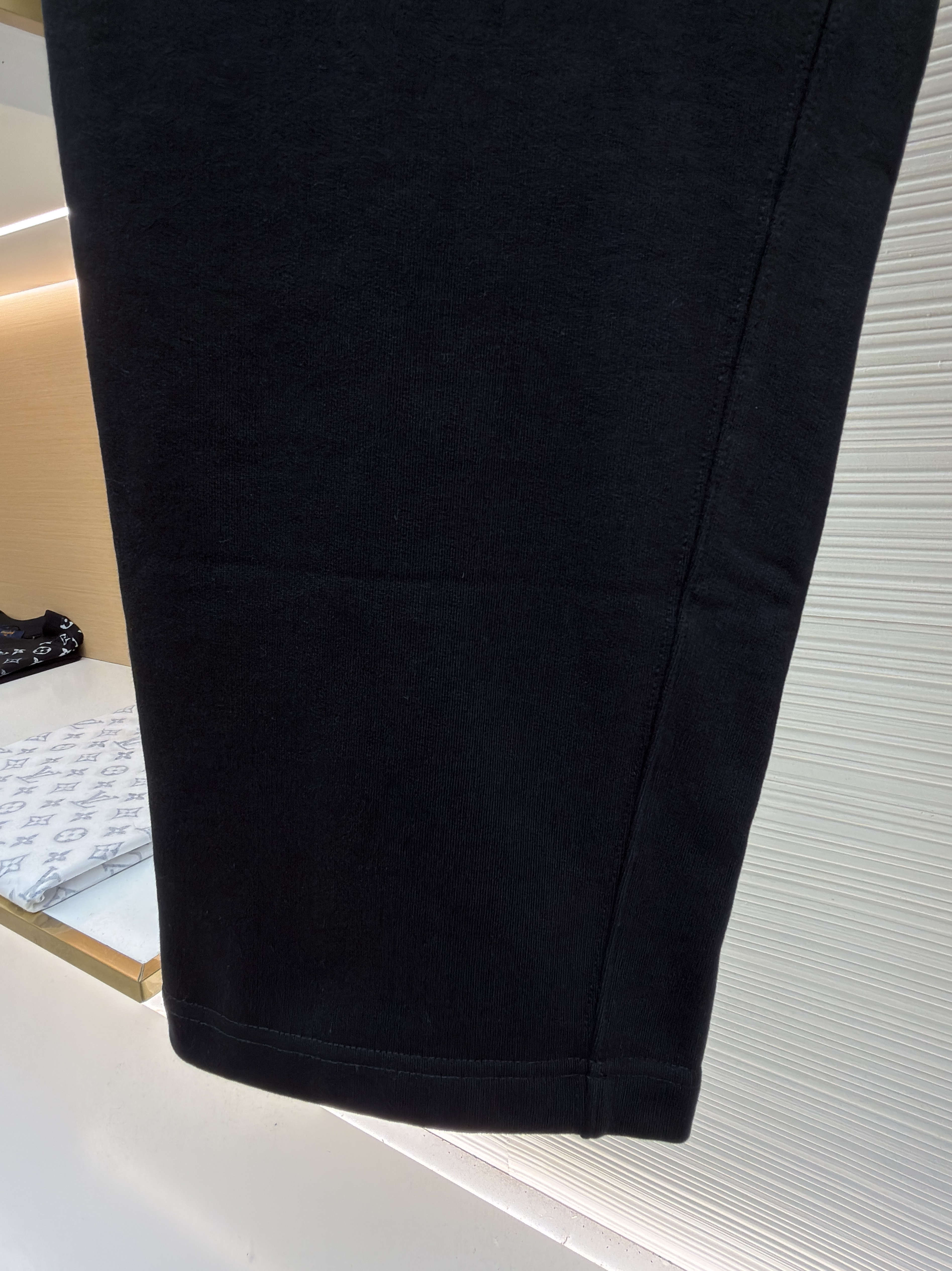 Burberry 巴宝莉 马术骑士绣花格纹松紧腰运动裤 休闲裤 卫裤 裤子 长裤 黑色 B0