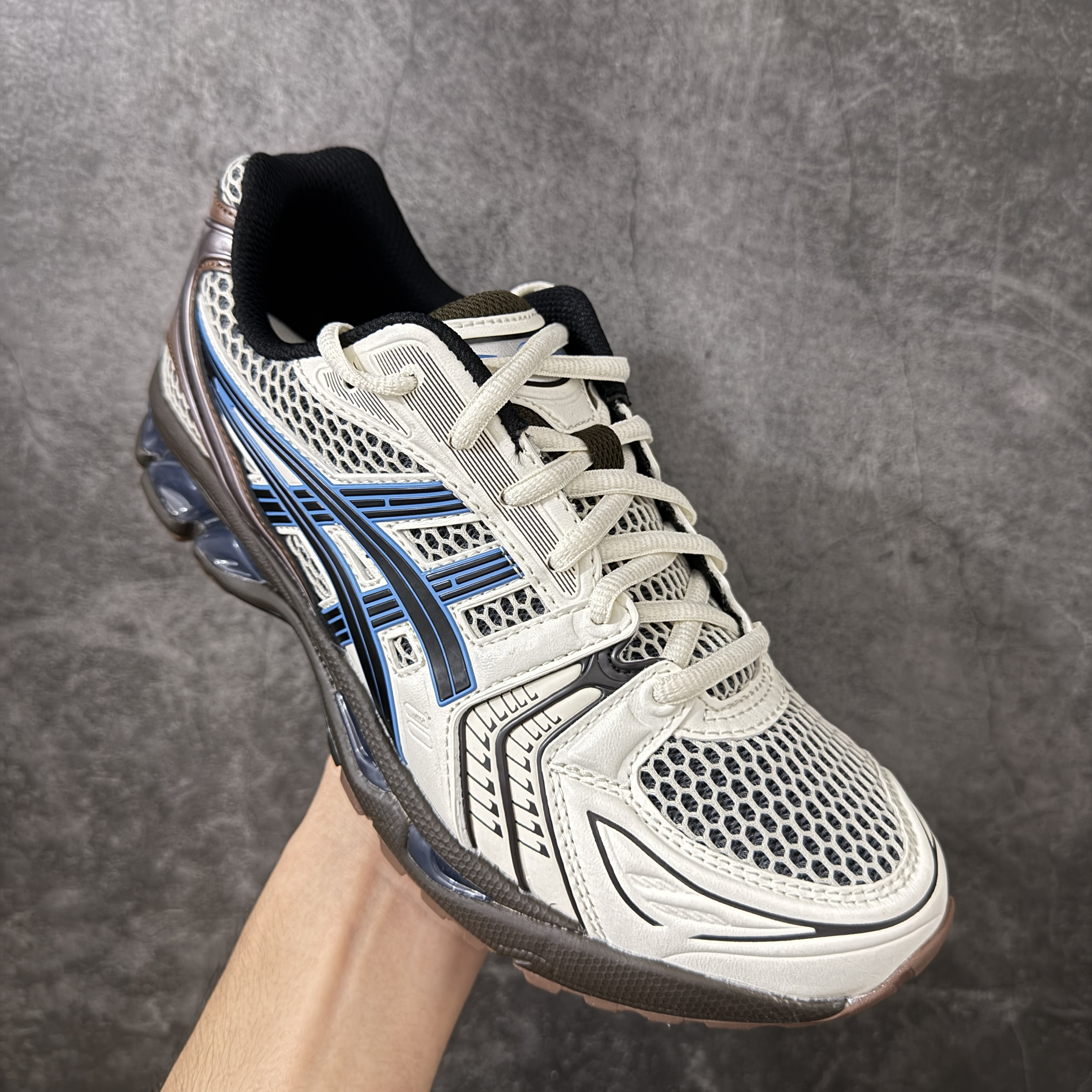 新版ASICS GEL-KAYANO K14 亚瑟士  低筒 减震 户外 运动鞋 跑步鞋  休闲鞋 板鞋 男女同款  白蓝色 1203A740-104