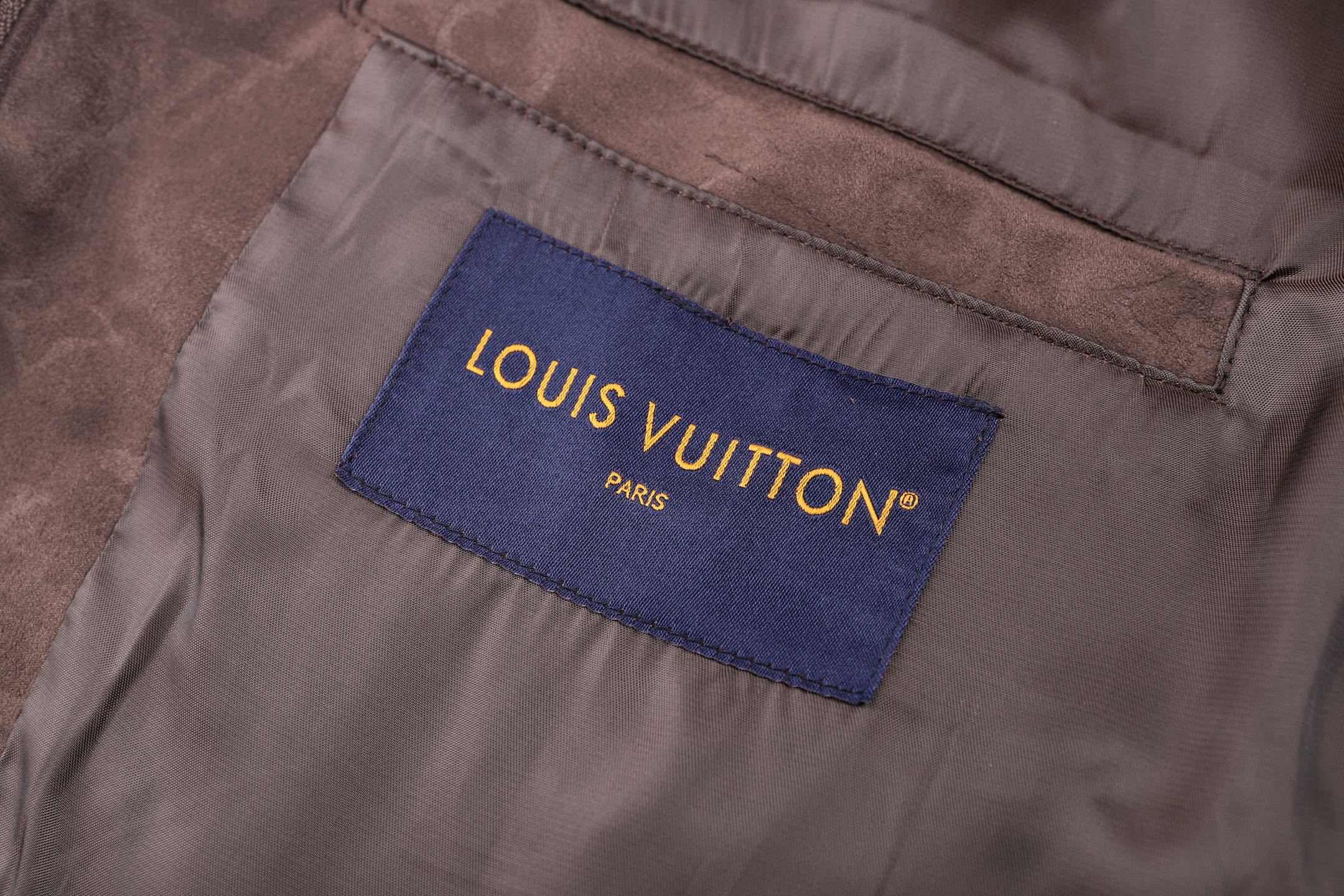 LOUIS VUITTON 路易威登 满印压花绒面皮革拉链连帽卫衣 连帽衫 长袖 外套 夹克 C0 