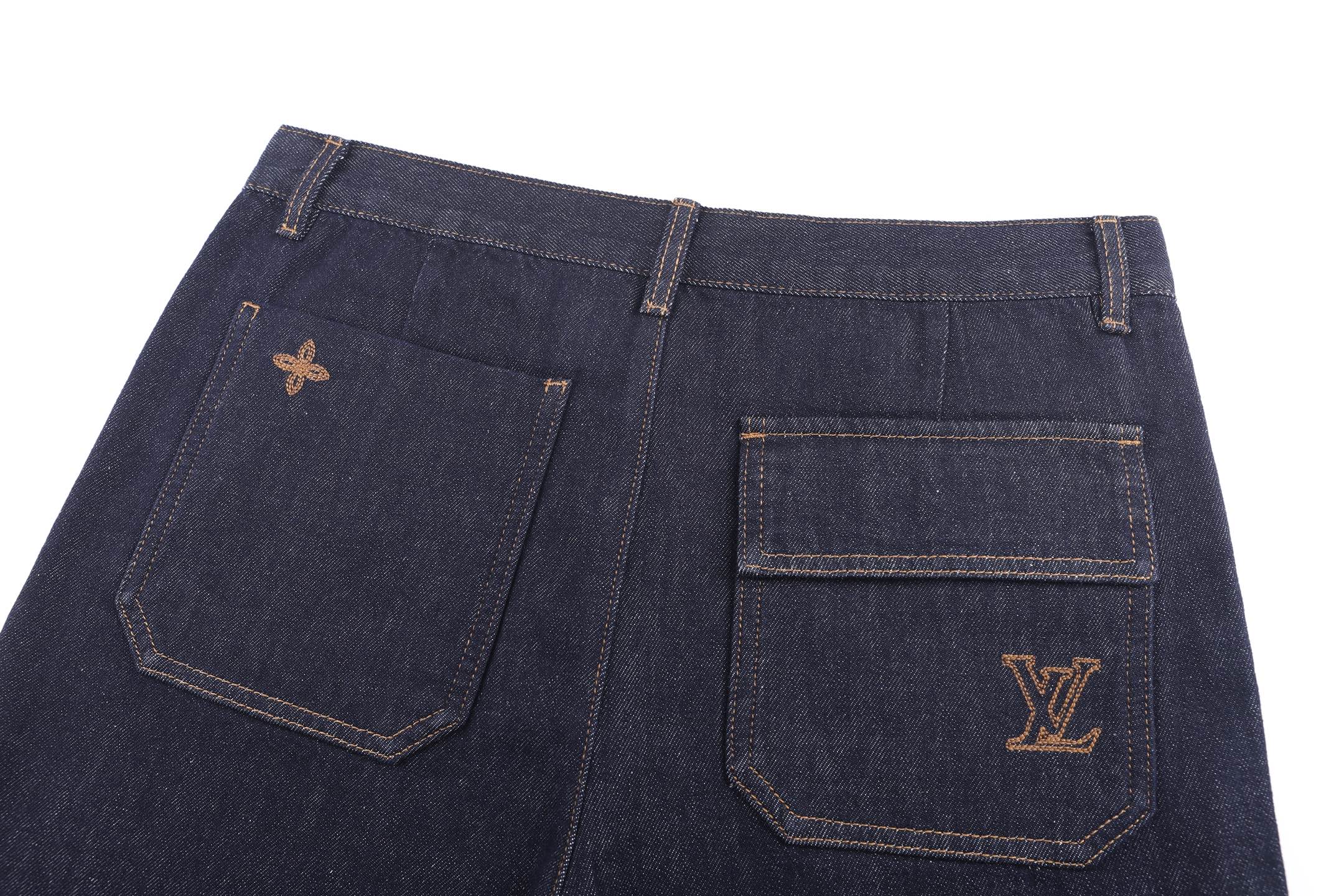 LOUIS VUITTON  路易威登 LV 刺绣标识牛仔裤 裤子 长裤 B5