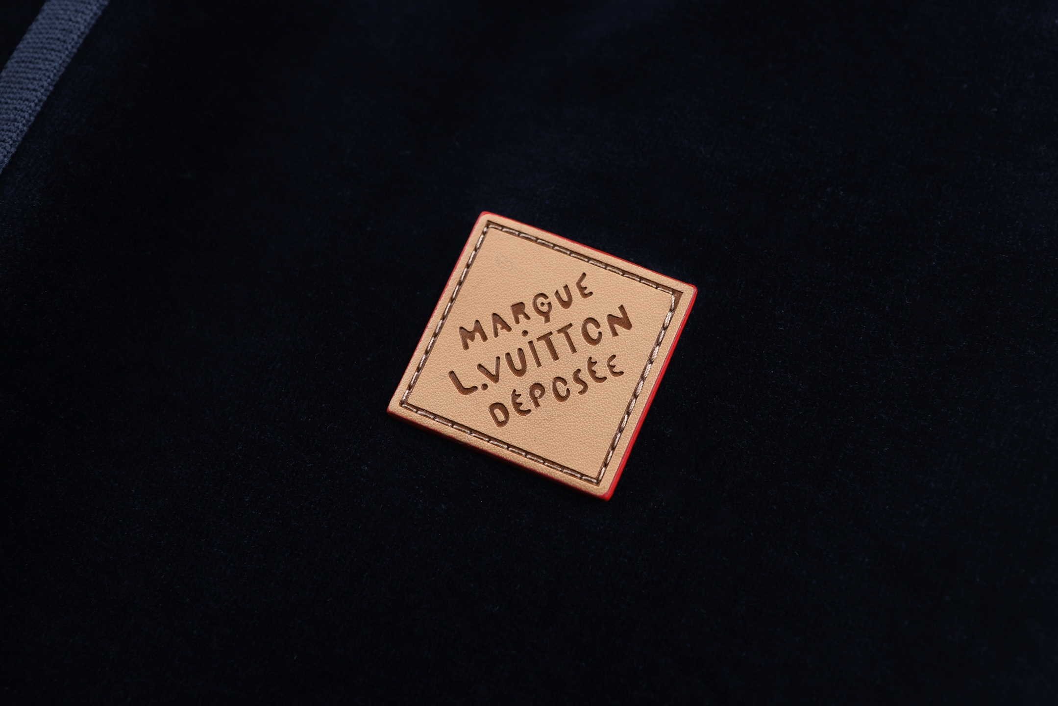 LOUIS VUITTON 路易威登 丝绒抽绳针织束脚休闲裤 运动裤 裤子 长裤 藏蓝色 B5 1AJCCL