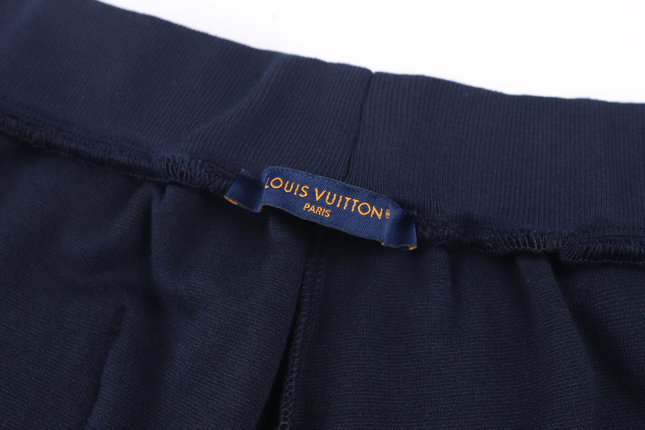 LOUIS VUITTON 路易威登 丝绒抽绳针织束脚休闲裤 运动裤 裤子 长裤 藏蓝色 B5 1AJCCL