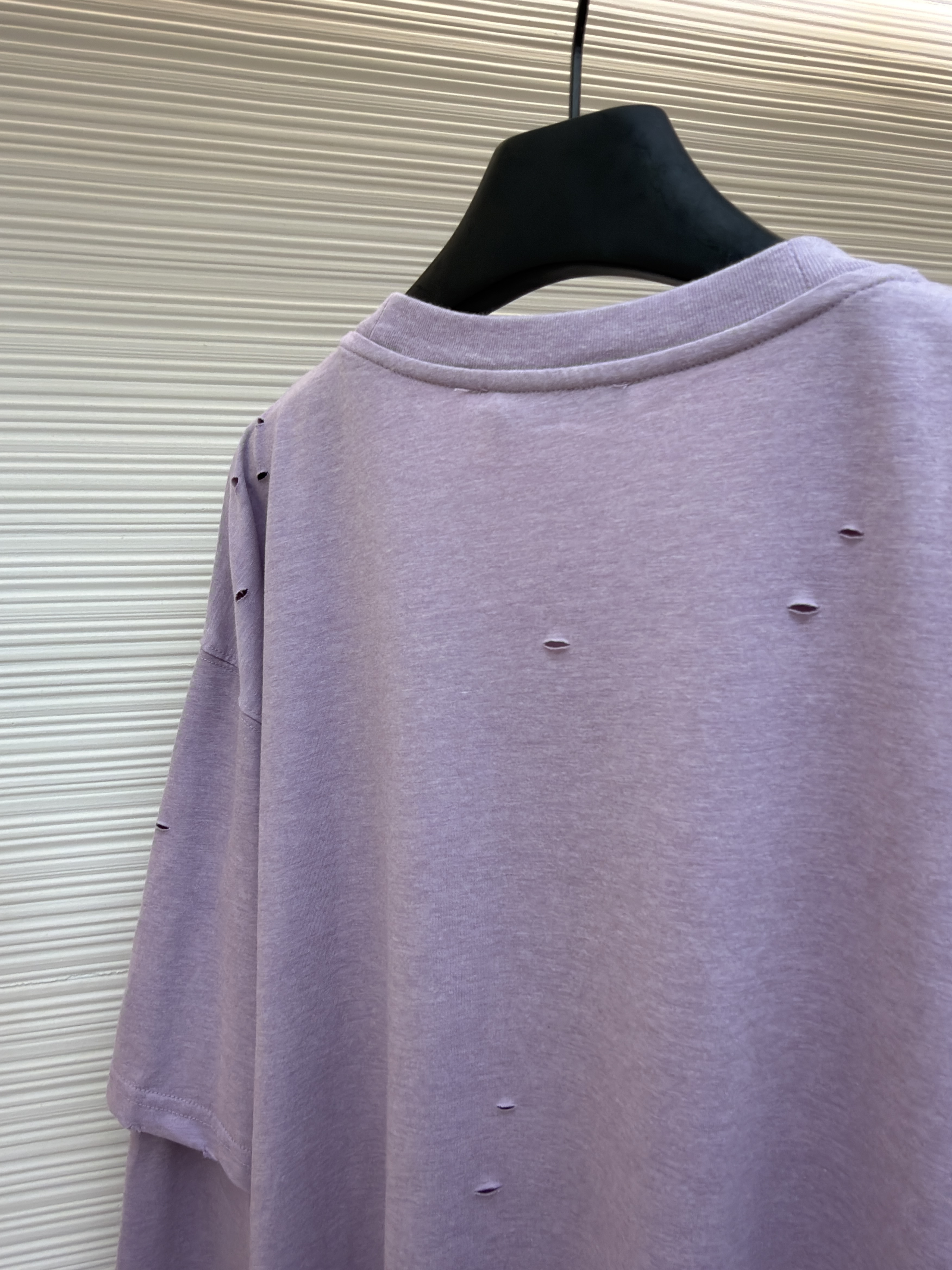 Acne Studios 纽扣徽标印花假两件圆领T恤 打底衫 长袖 紫色 蓝色 A5 CL0431-833
