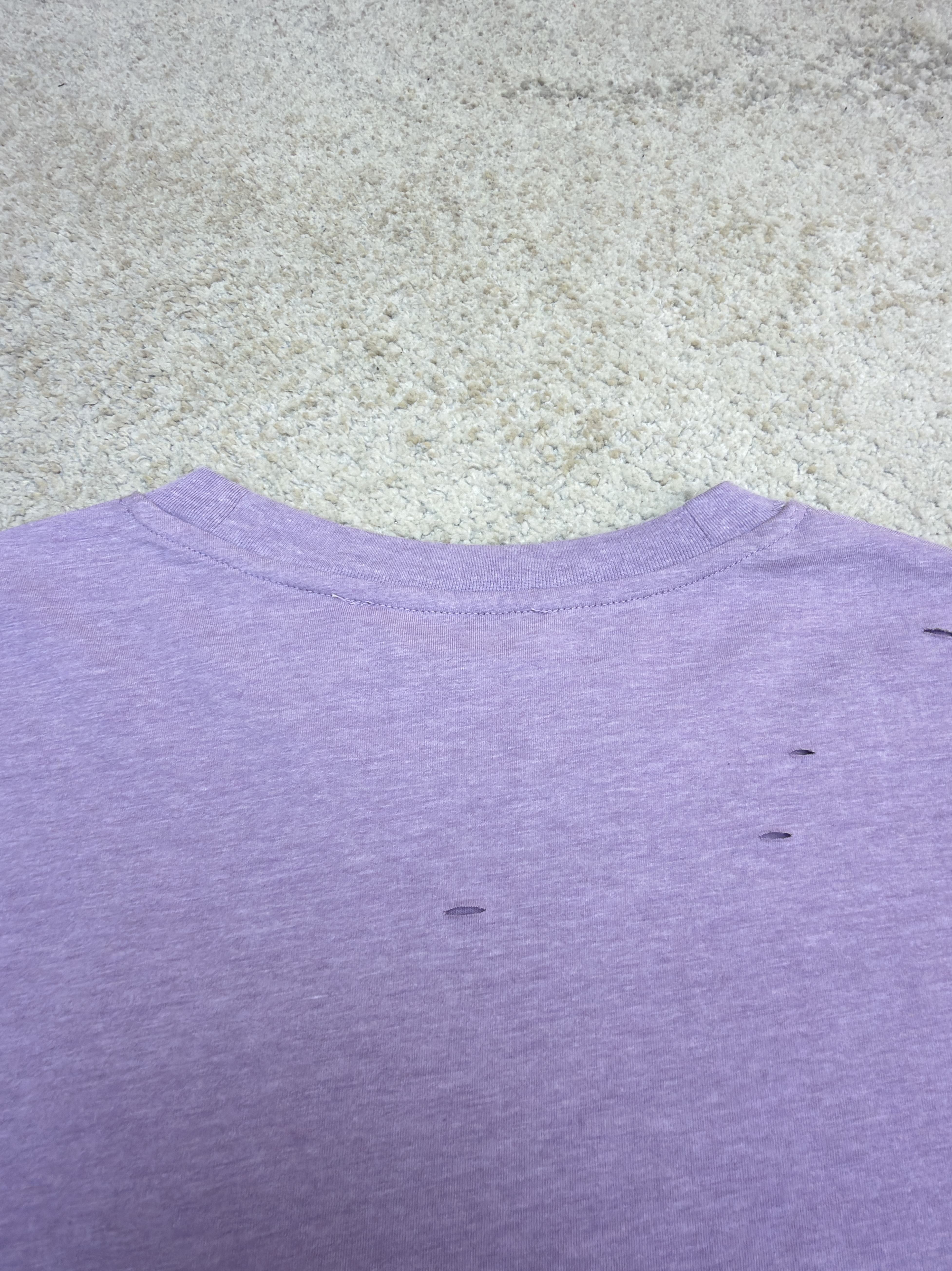 Acne Studios 纽扣徽标印花假两件圆领T恤 打底衫 长袖 紫色 蓝色 A5 CL0431-833