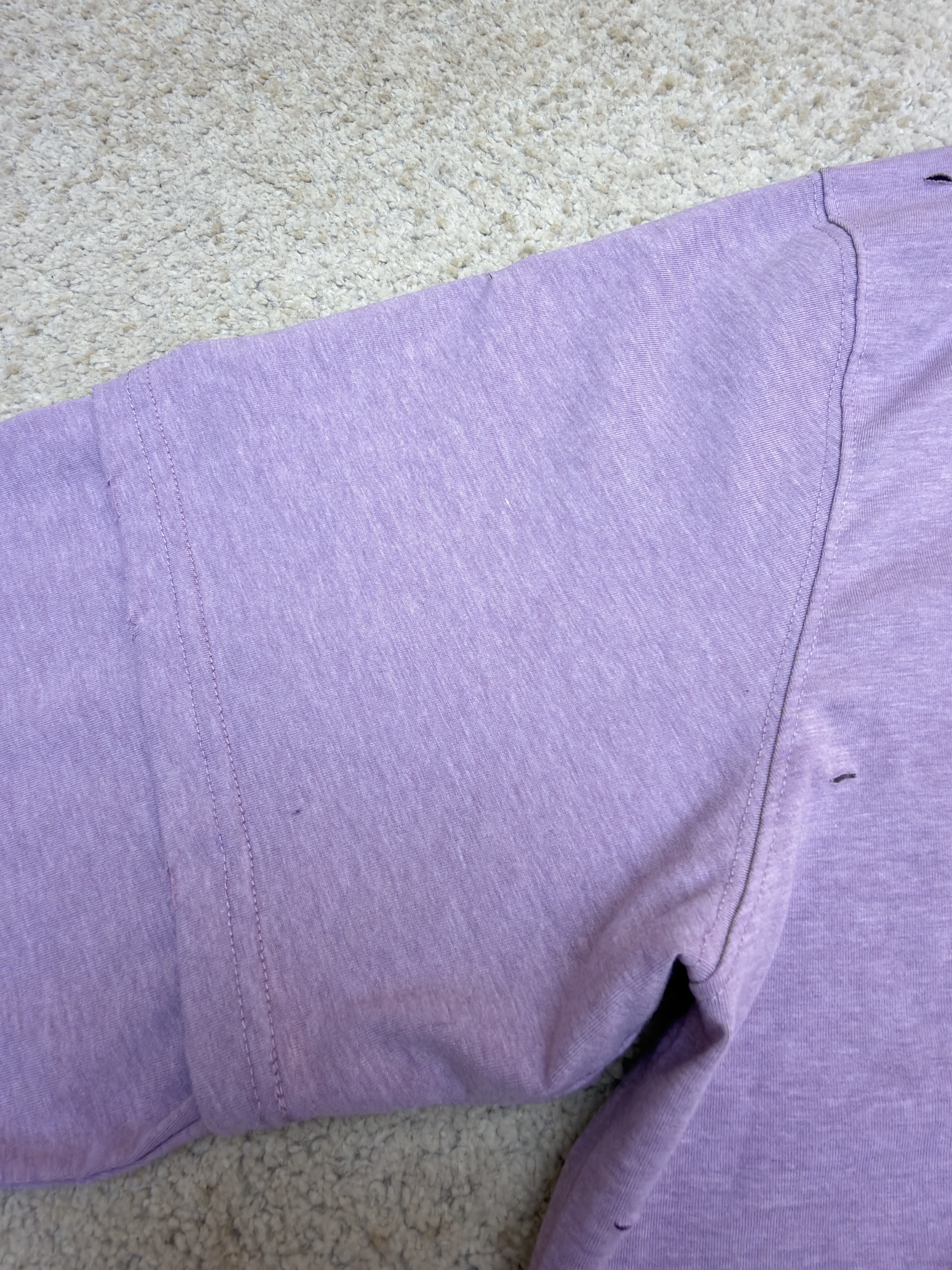 Acne Studios 纽扣徽标印花假两件圆领T恤 打底衫 长袖 紫色 蓝色 A5 CL0431-833