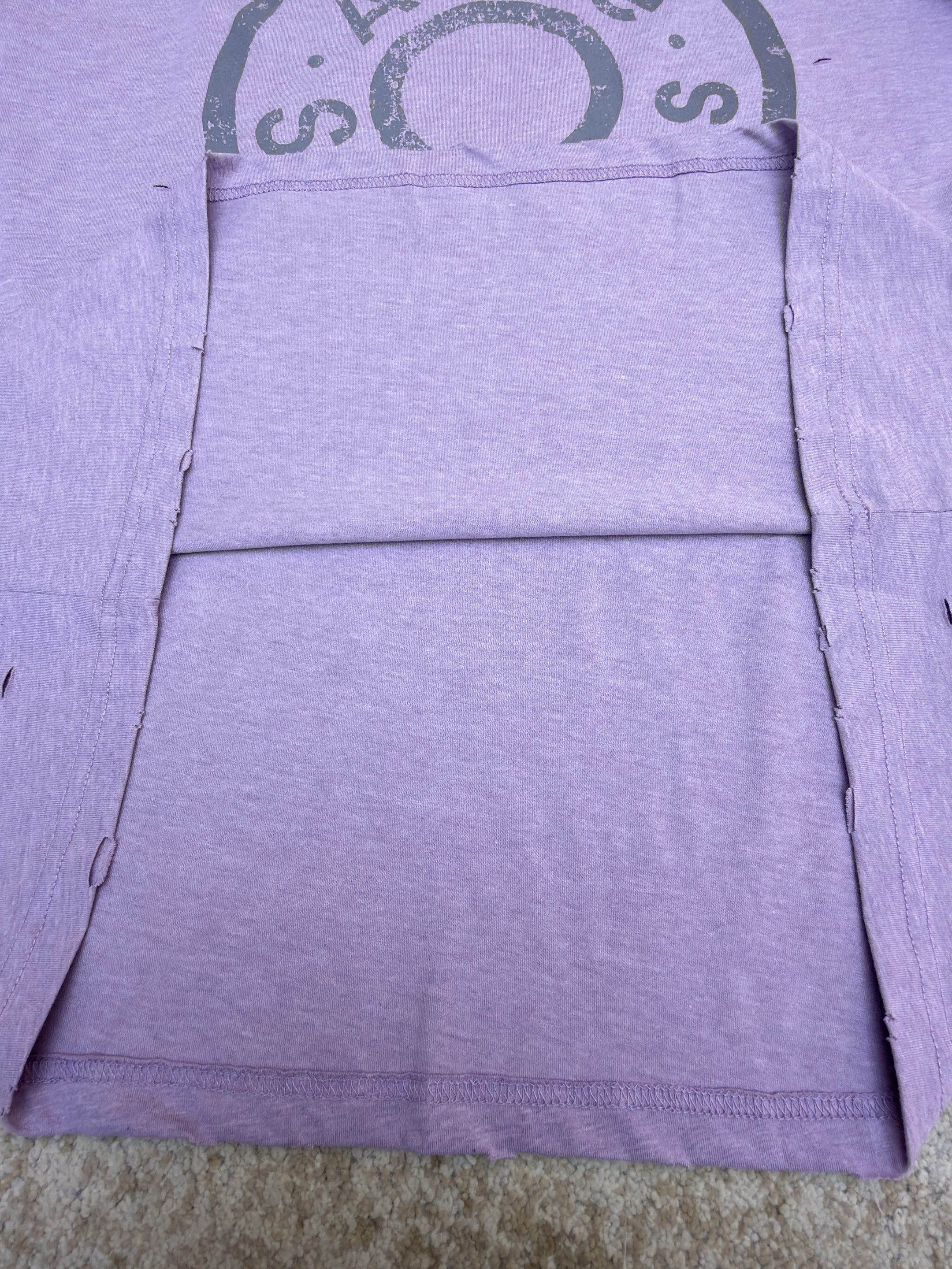 Acne Studios 纽扣徽标印花假两件圆领T恤 打底衫 长袖 紫色 蓝色 A5 CL0431-833