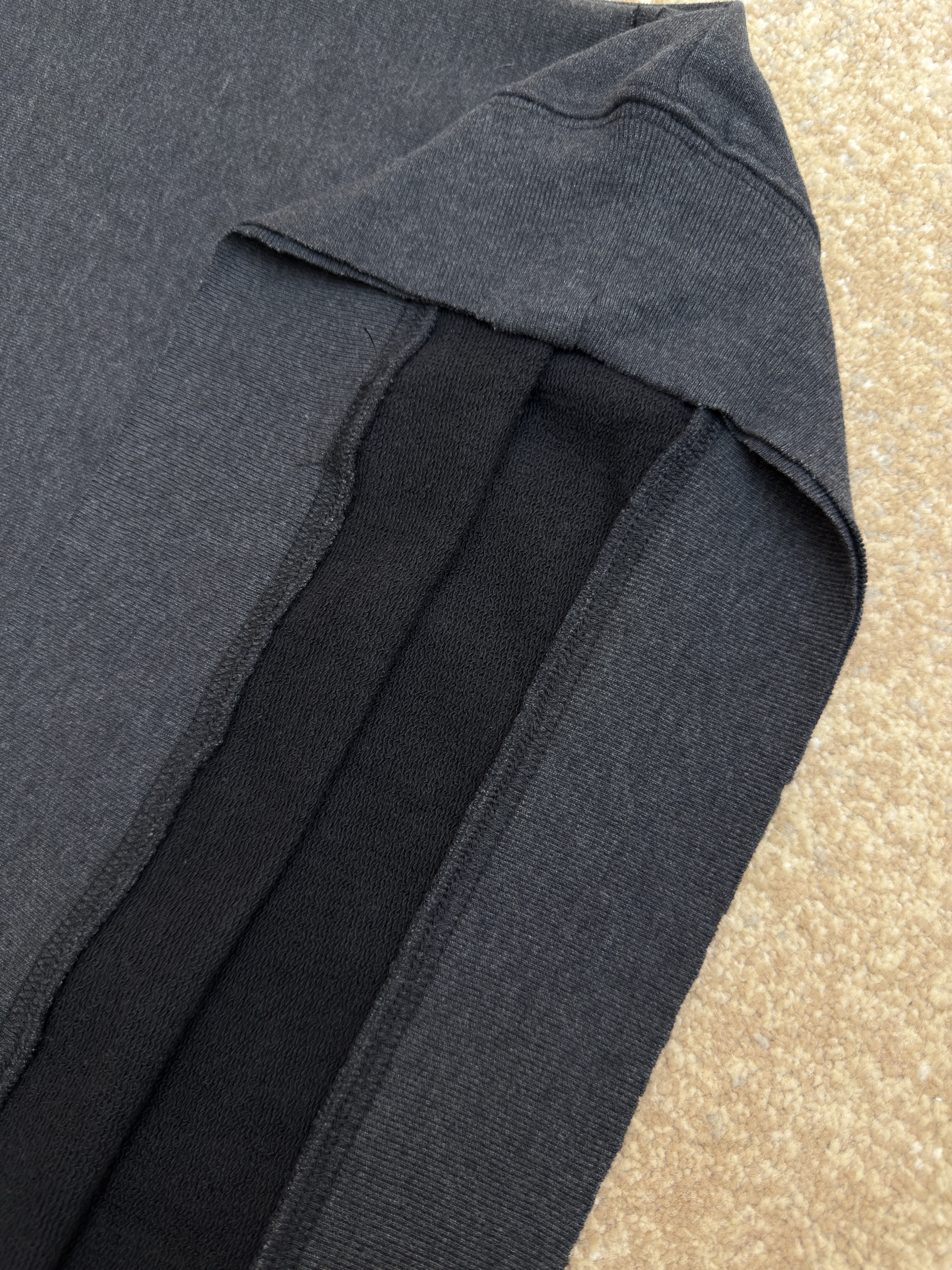 Acne Studios 破洞做旧徽标圆领卫衣 运动衫 外套 长袖 黑灰色 灰绿色 B0