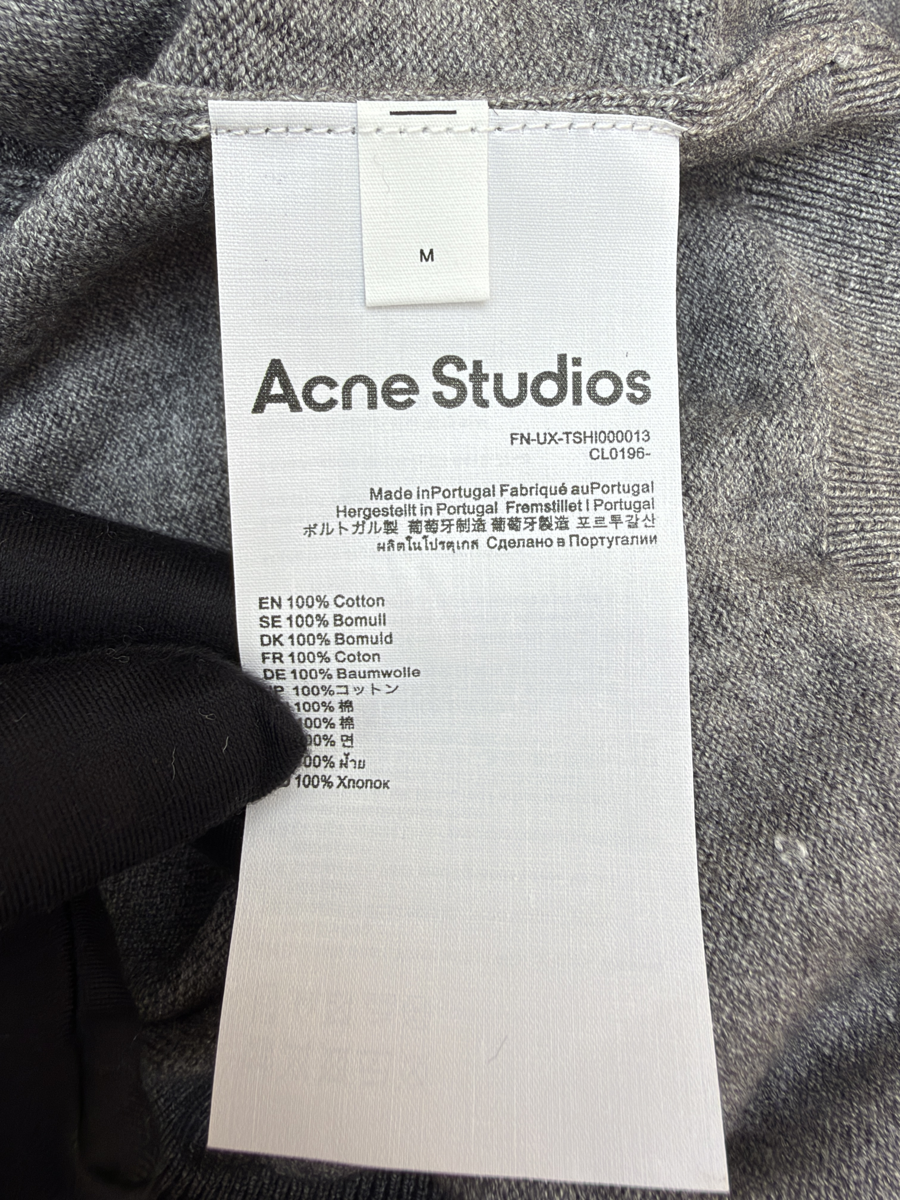 Acne Studios 徽标刺绣针织Polo衫 毛衣 针织衫 长袖 灰色 黑色 A7