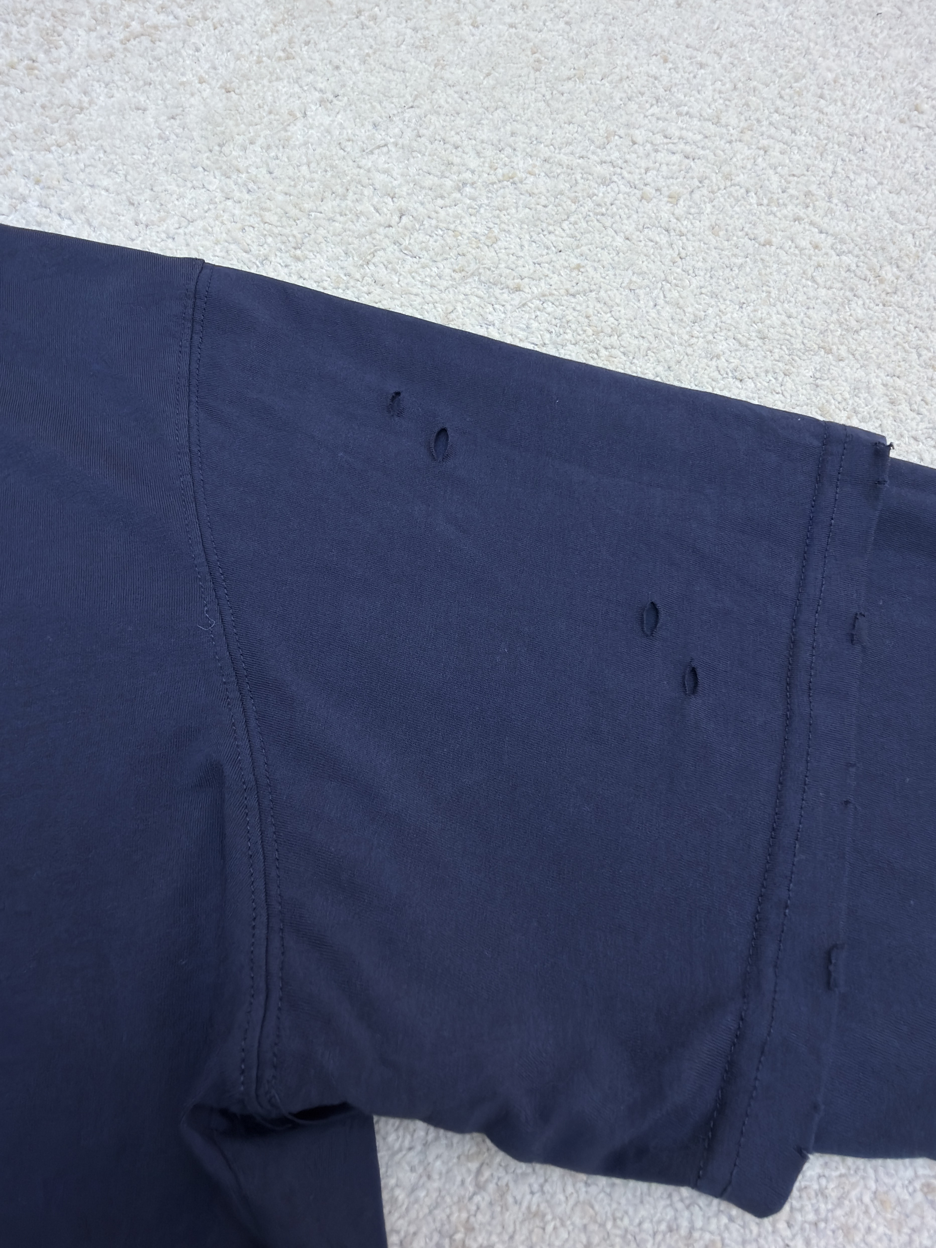 Acne Studios 纽扣徽标印花假两件圆领T恤 打底衫 长袖 紫色 蓝色 A5 CL0431-833