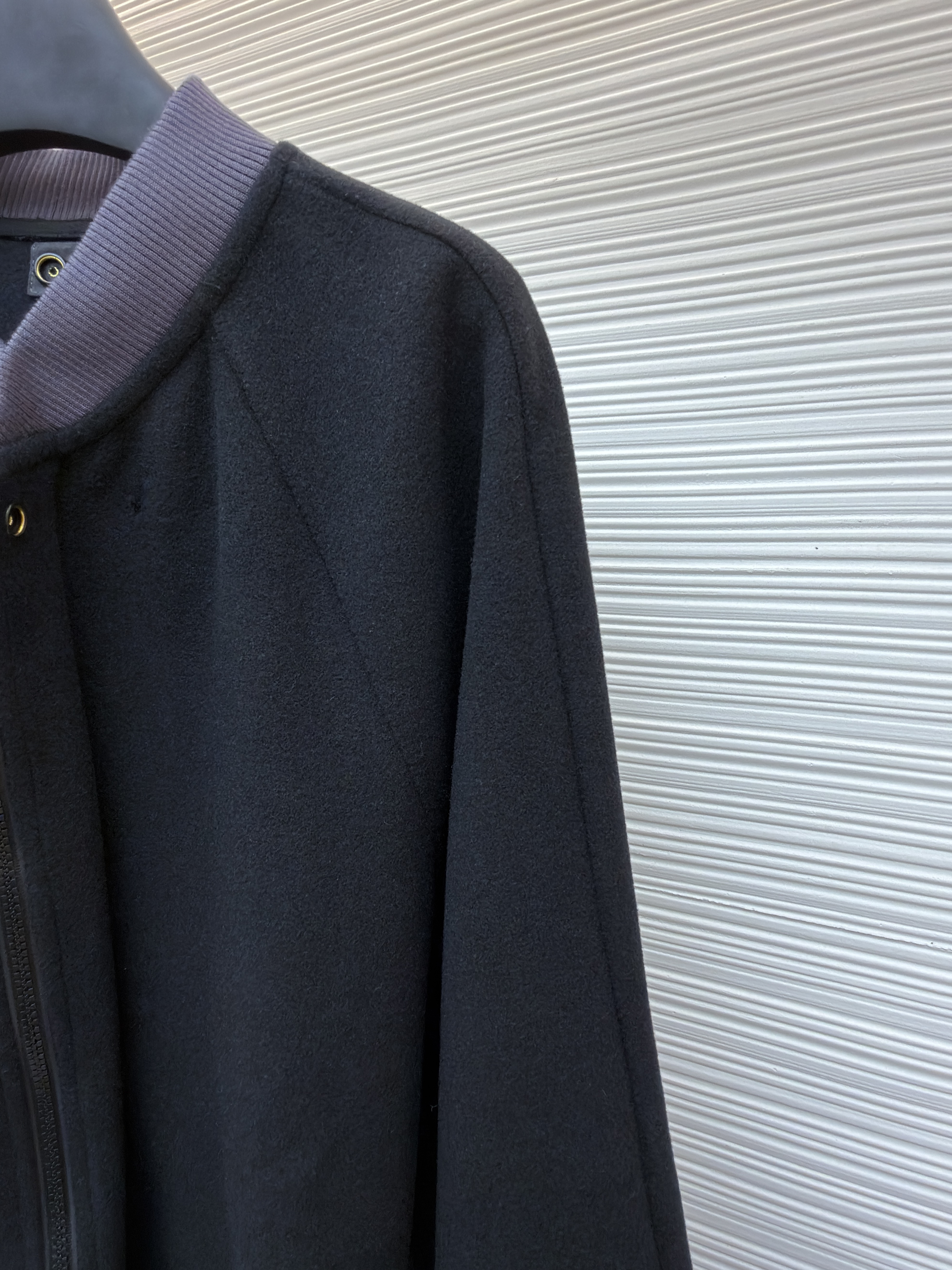 Maison Margiela 马吉拉 拼接插肩羊毛呢拉链外套 夹克 长袖 秋冬 黑色 B5 