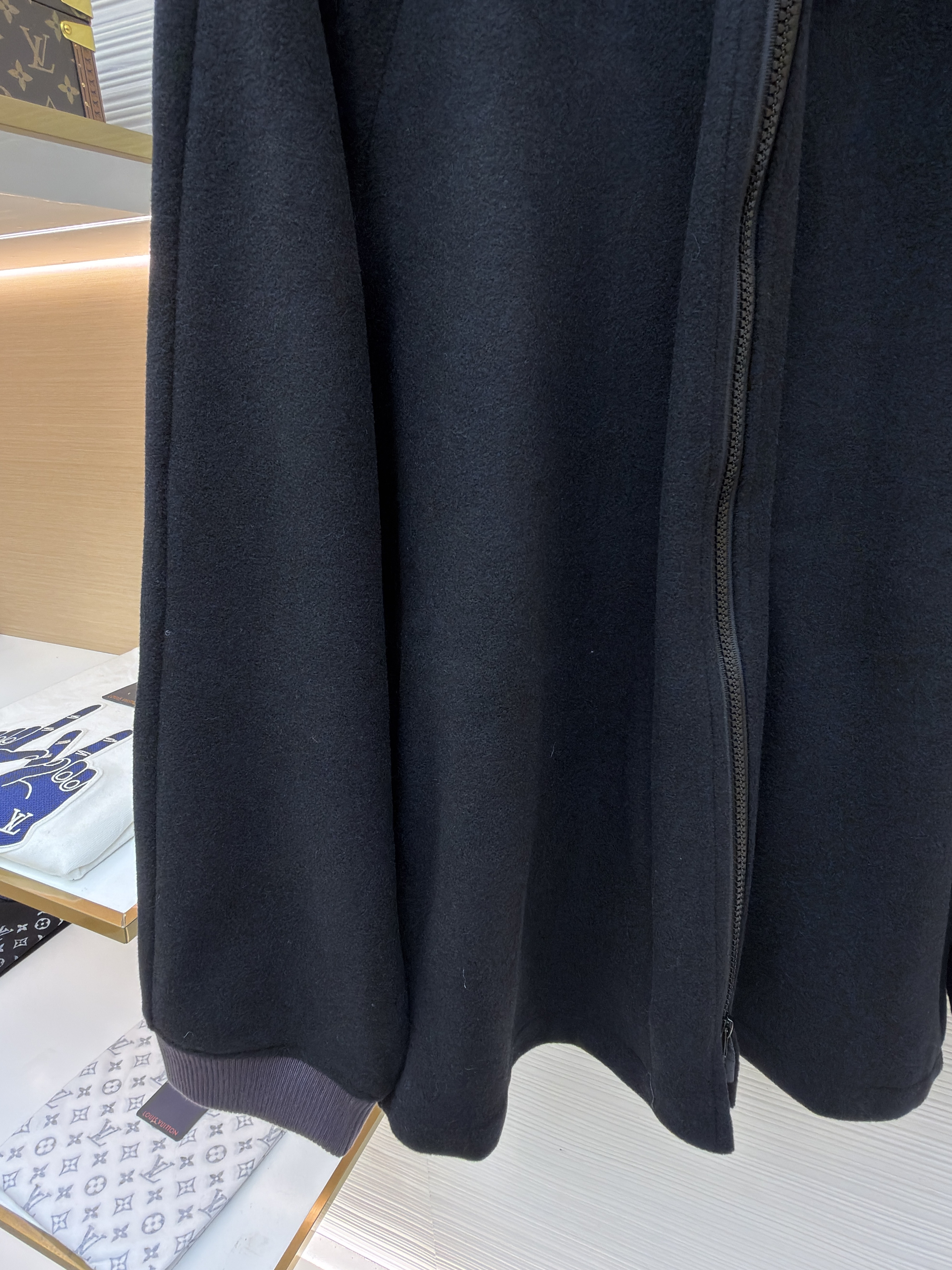 Maison Margiela 马吉拉 拼接插肩羊毛呢拉链外套 夹克 长袖 秋冬 黑色 B5 