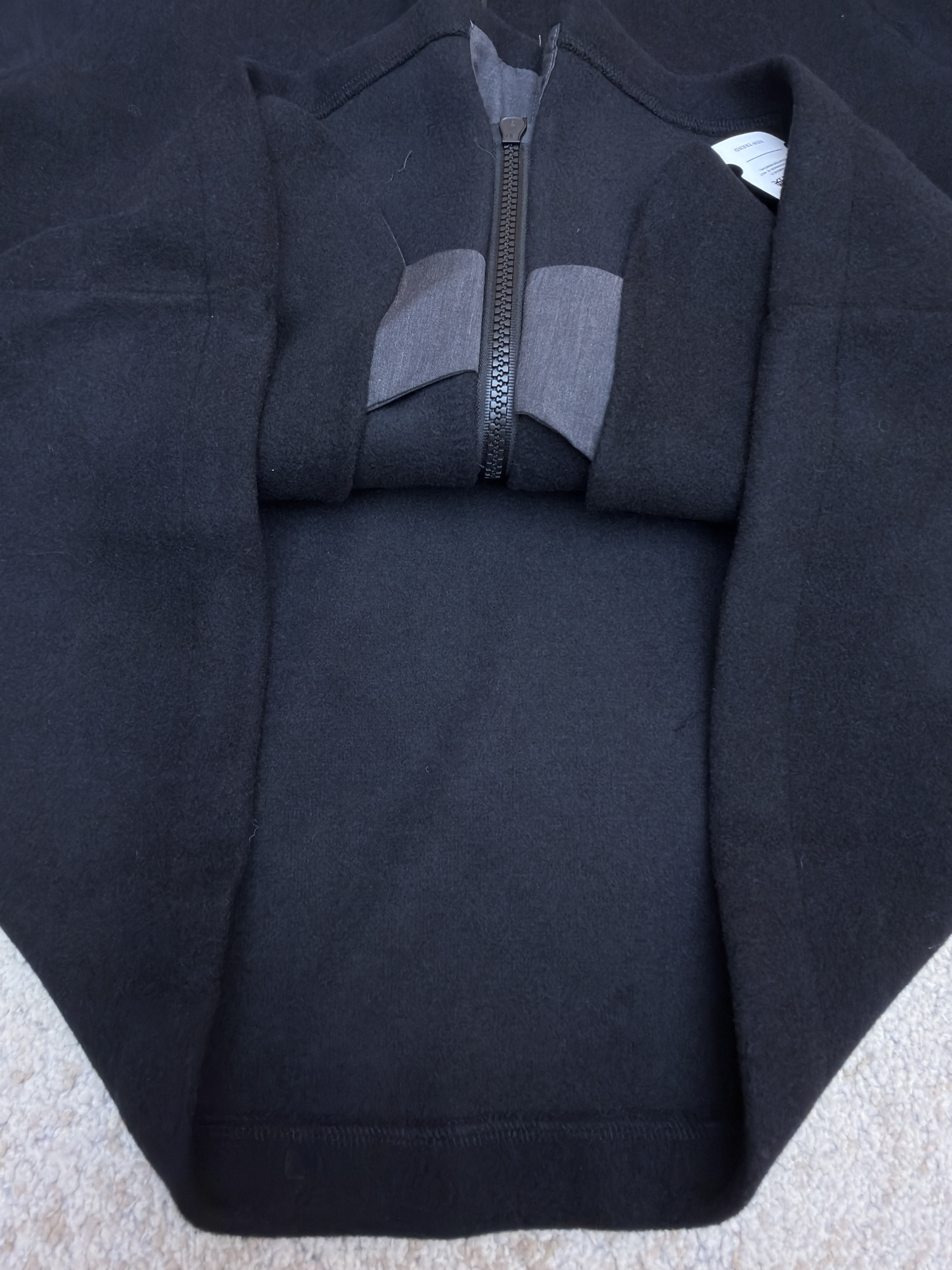 Maison Margiela 马吉拉 拼接插肩羊毛呢拉链外套 夹克 长袖 秋冬 黑色 B5 