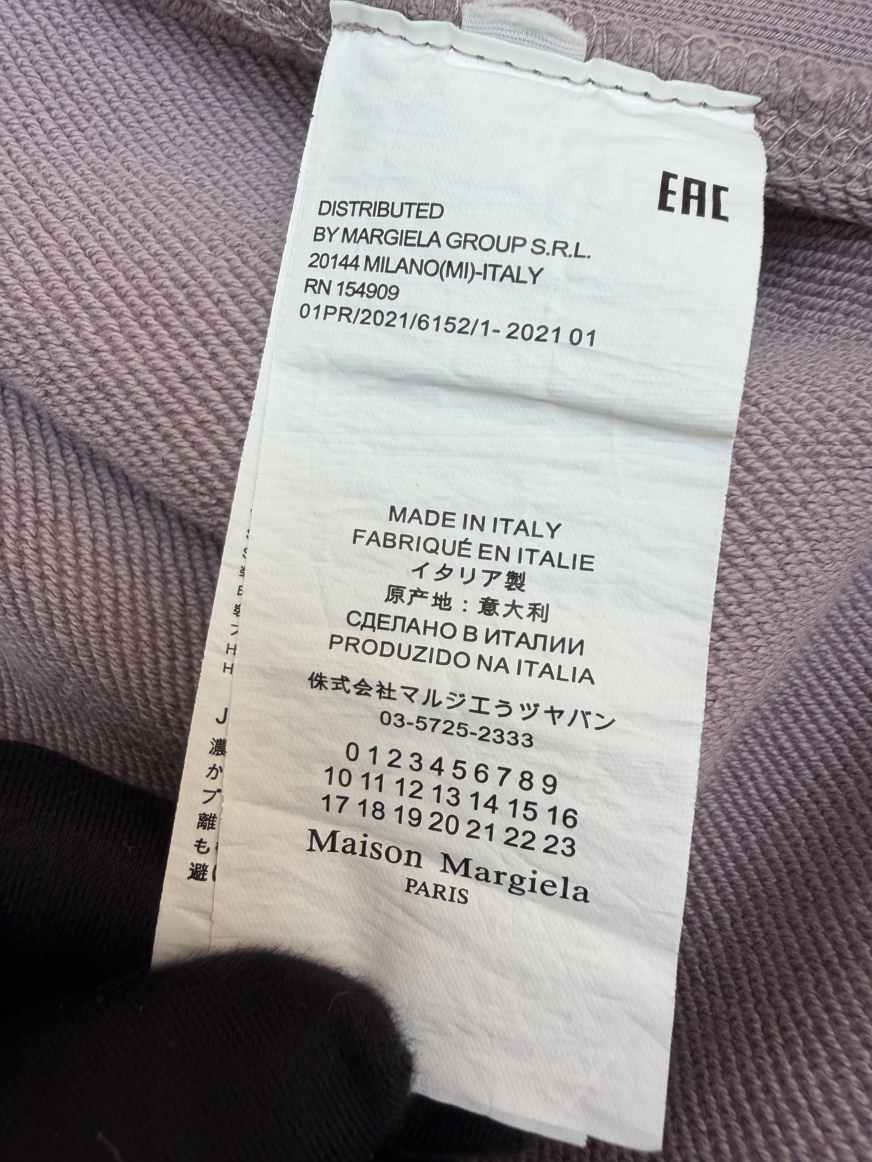 Maison Margiela 马吉拉 数字渐变套头连帽卫衣 连帽衫 外套 长袖 B0 