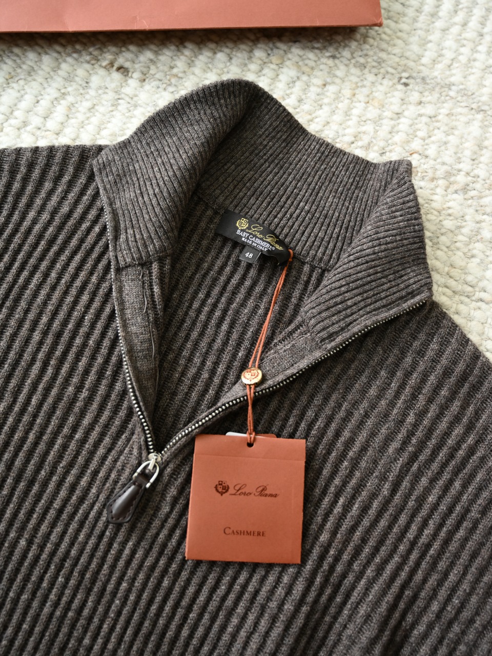 Loro Piana LP Style Men's Pure Cashmere Half-Zip Long-Sleeve Sweater 羊绒半拉链长袖 -LP078-B0