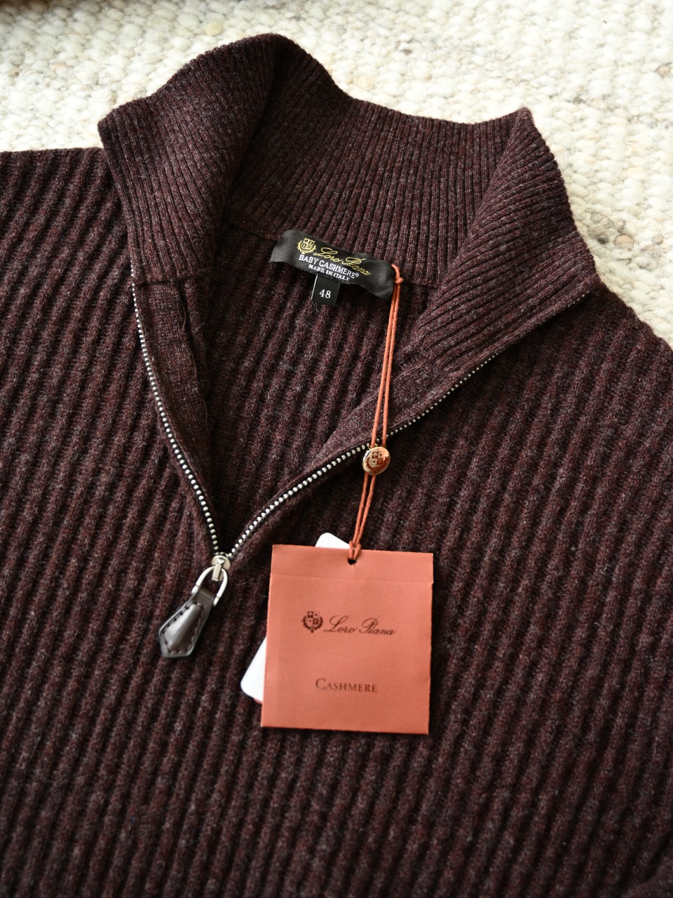 Loro Piana LP Style Men's Pure Cashmere Half-Zip Long-Sleeve Sweater 羊绒半拉链长袖 -LP078-B0