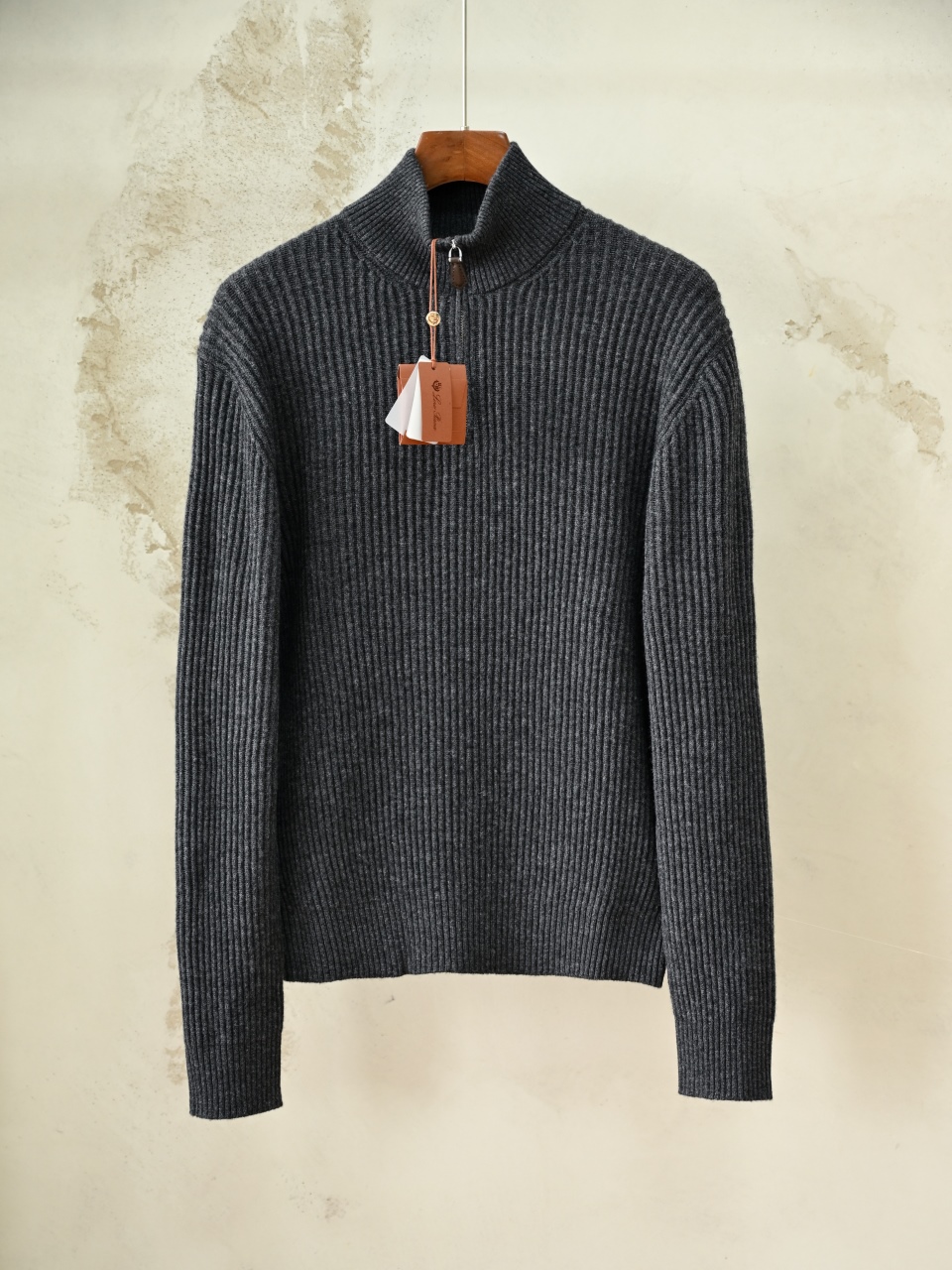 Loro Piana LP Style Men's Pure Cashmere Half-Zip Long-Sleeve Sweater 羊绒半拉链长袖 -LP078-B0