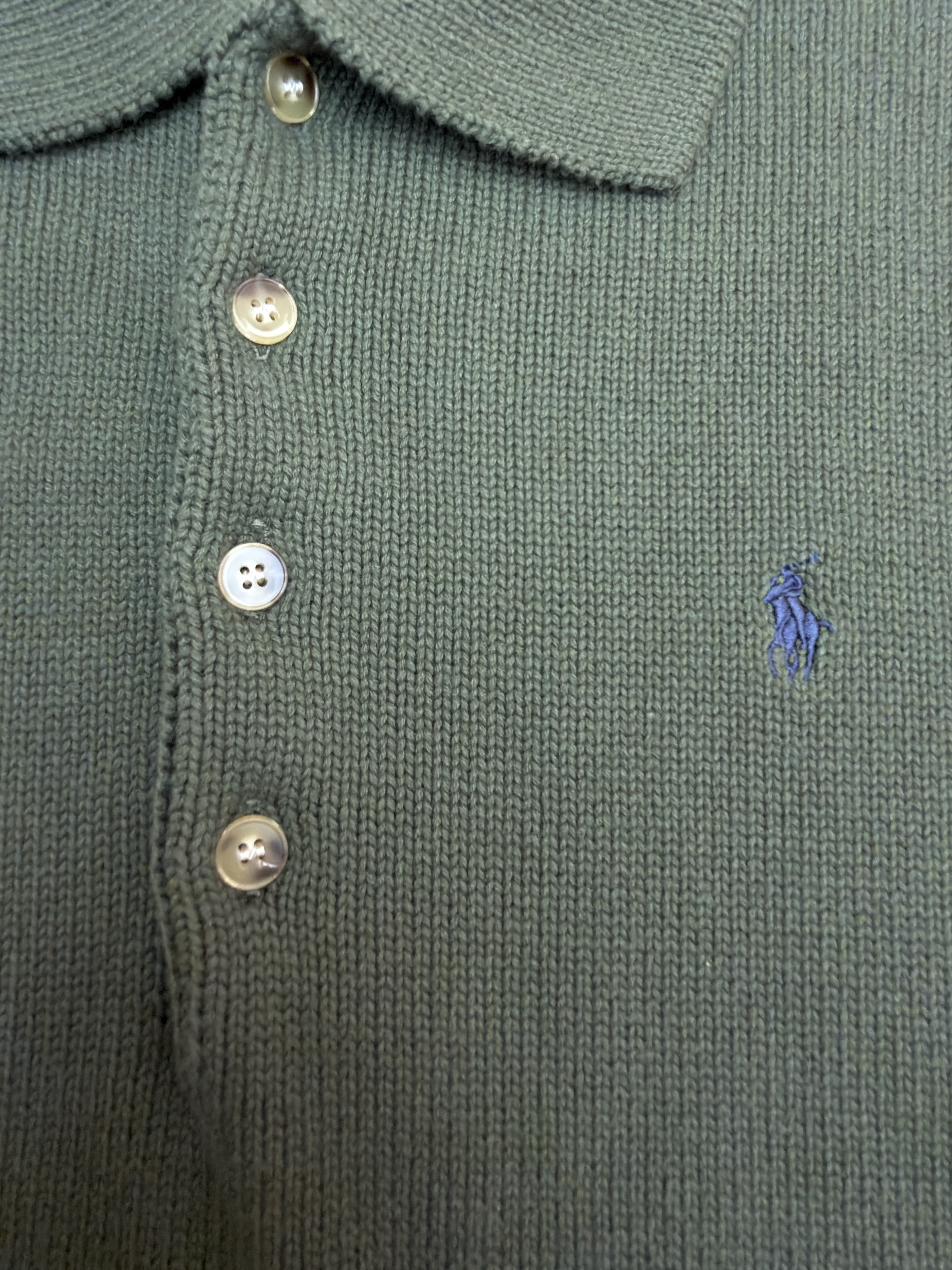 Ralph Lauren 拉夫劳伦 棉质针织Polo衫毛衣 针织衫 外套 长袖 绿色卡其色 藏蓝色 B0