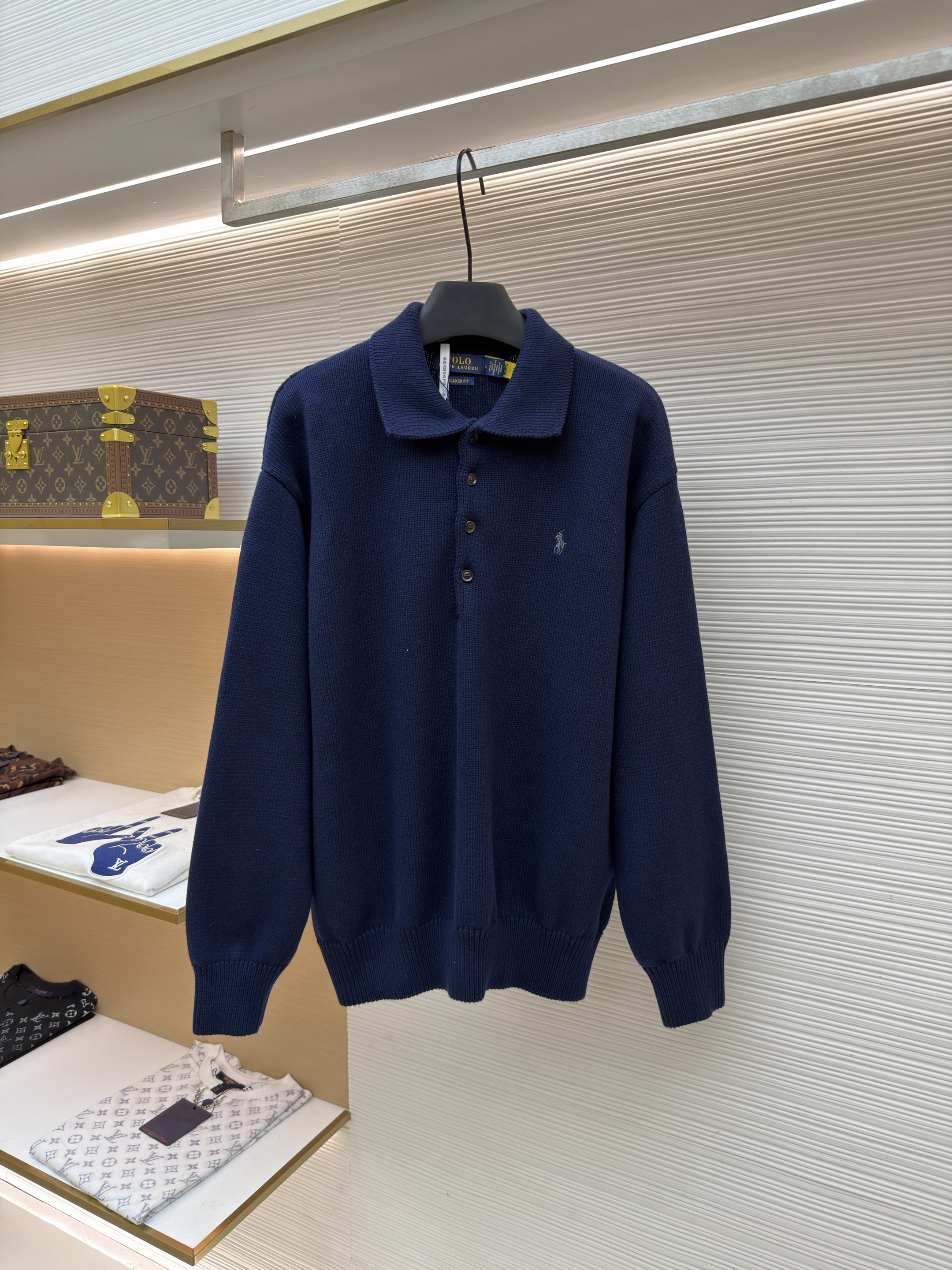 Ralph Lauren 拉夫劳伦 棉质针织Polo衫毛衣 针织衫 外套 长袖 绿色卡其色 藏蓝色 B0
