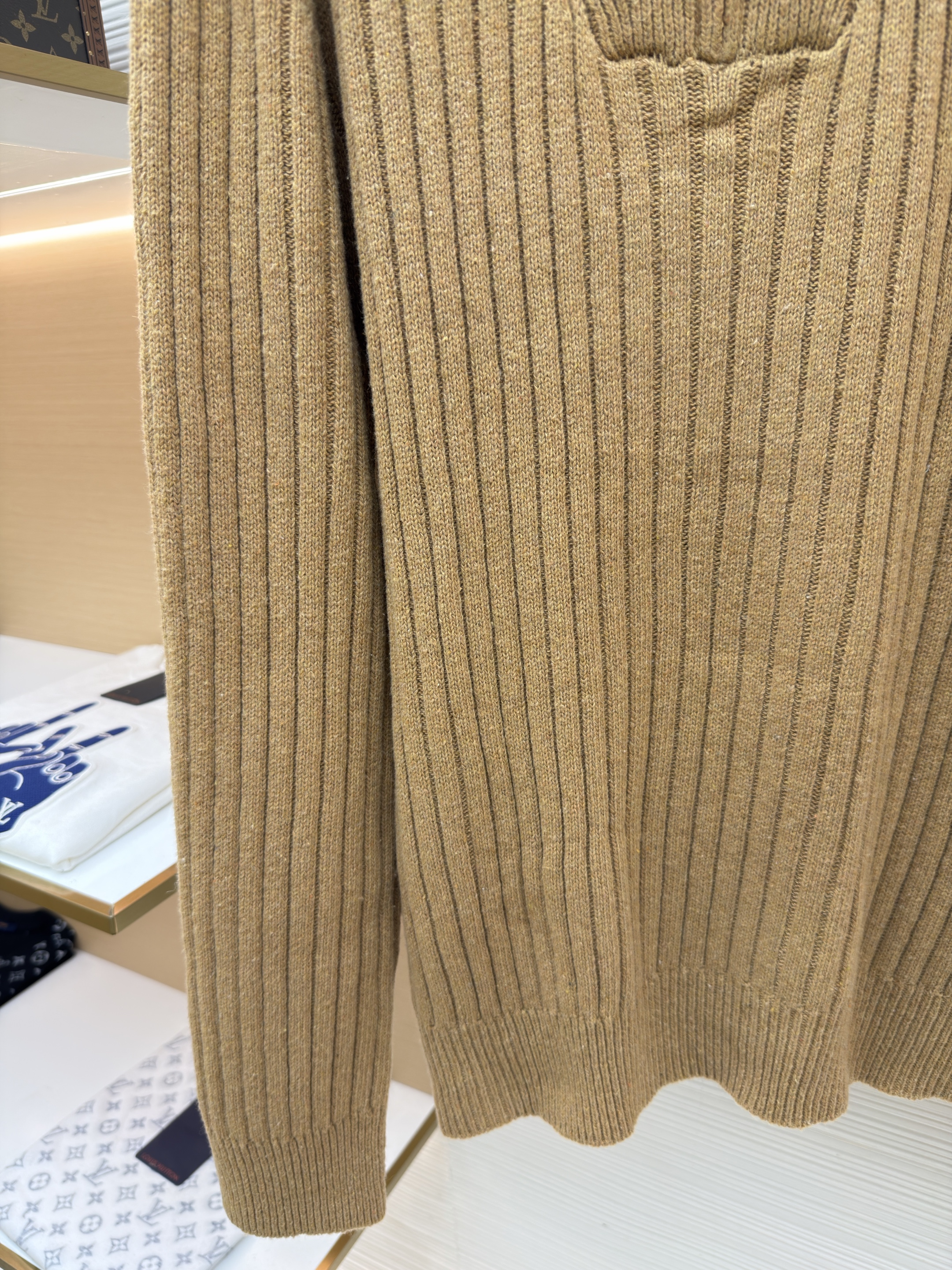 Ralph Lauren 拉夫劳伦 羊毛刺绣半拉链立领毛衣 针织衫 外套 长袖 卡其色 B0