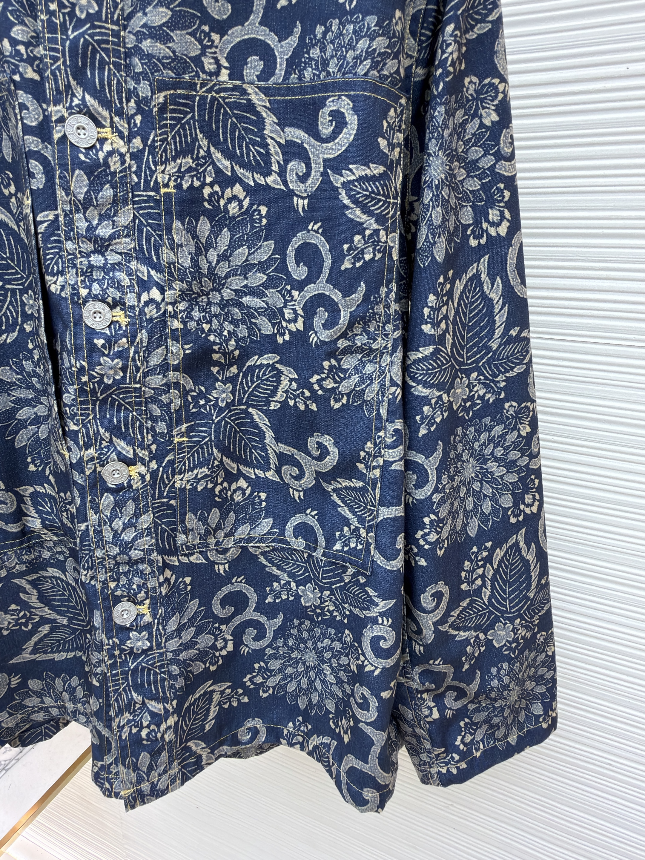 Ralph Lauren 拉夫劳伦 花卉翻领牛仔外套 夹克 长袖 秋冬 蓝色 B5