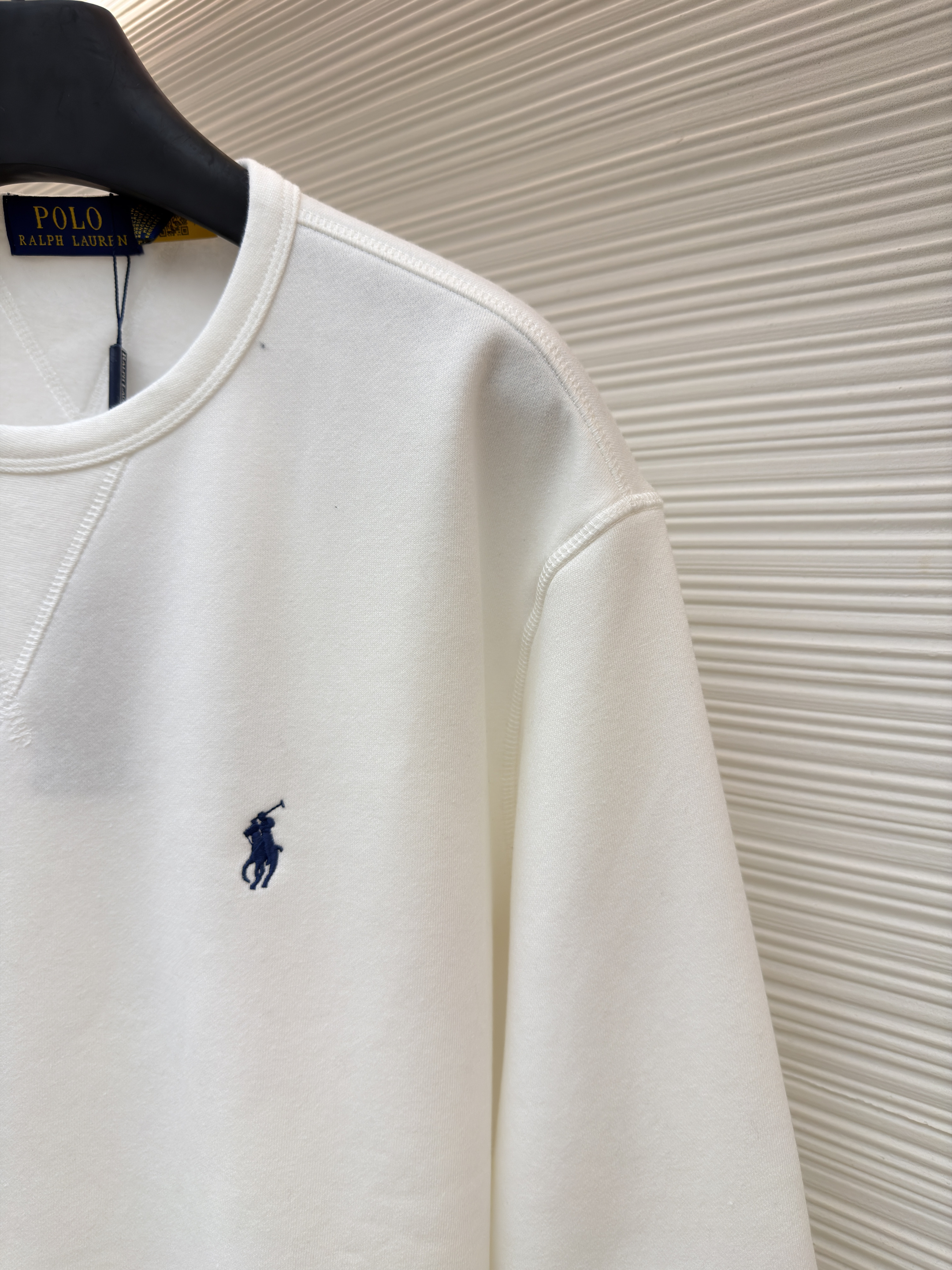 Ralph Lauren 拉夫劳伦 标识刺绣抓绒圆领卫衣 外套 长袖 秋冬 黑色 灰色 藏蓝色 白色 A7 710790783-005