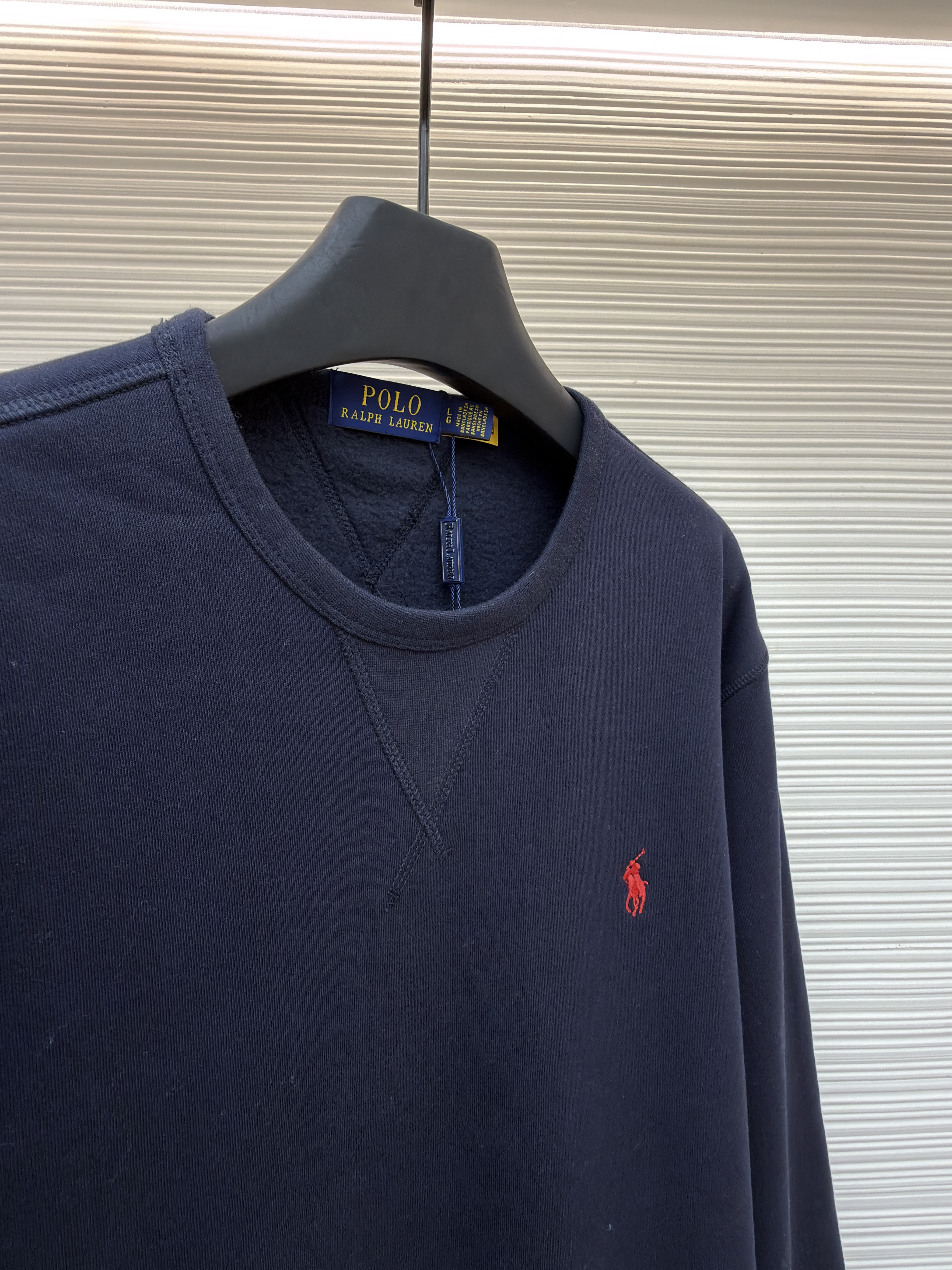 Ralph Lauren 拉夫劳伦 标识刺绣抓绒圆领卫衣 外套 长袖 秋冬 黑色 灰色 藏蓝色 白色 A7 710790783-005