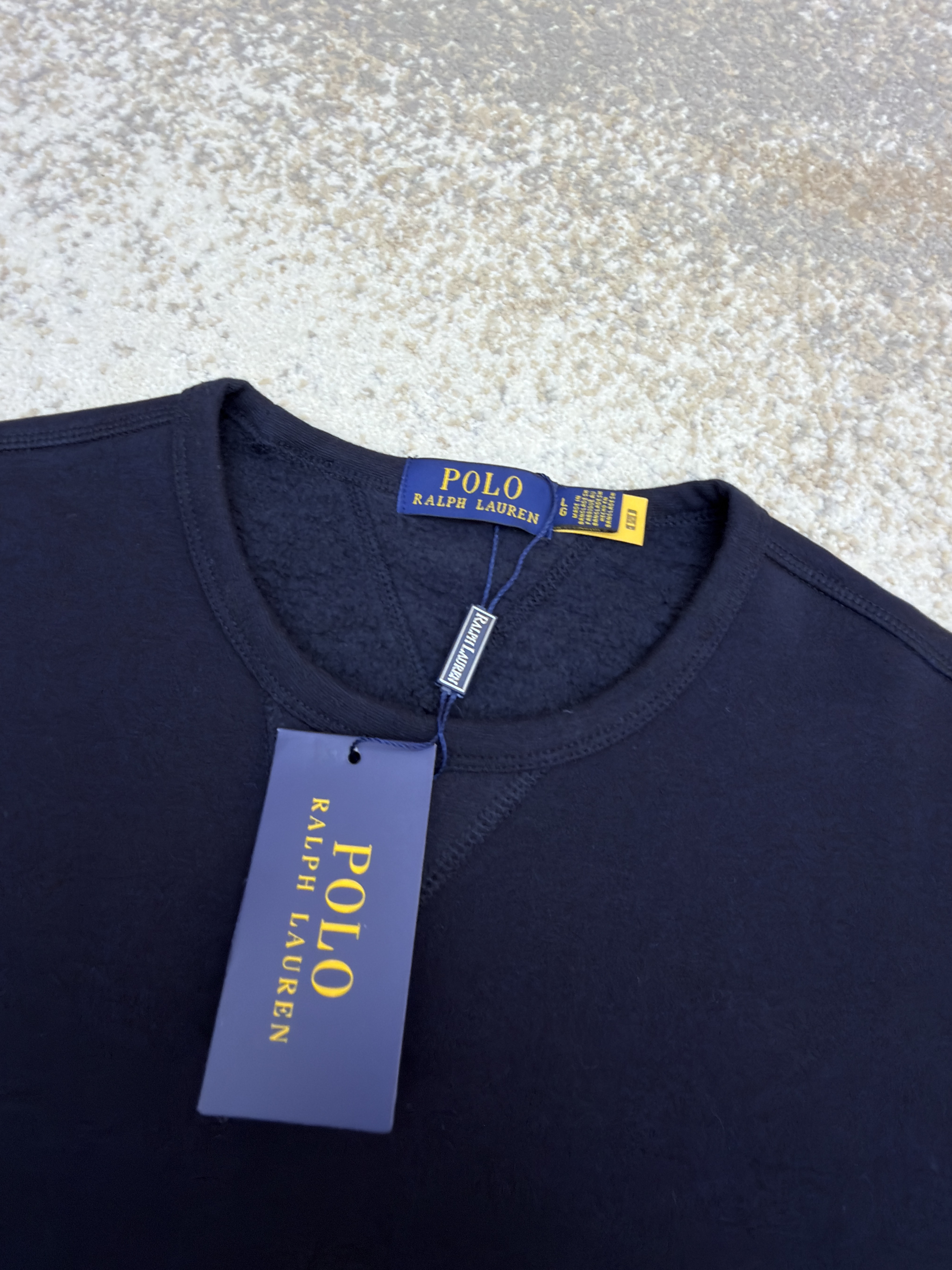Ralph Lauren 拉夫劳伦 标识刺绣抓绒圆领卫衣 外套 长袖 秋冬 黑色 灰色 藏蓝色 白色 A7 710790783-005