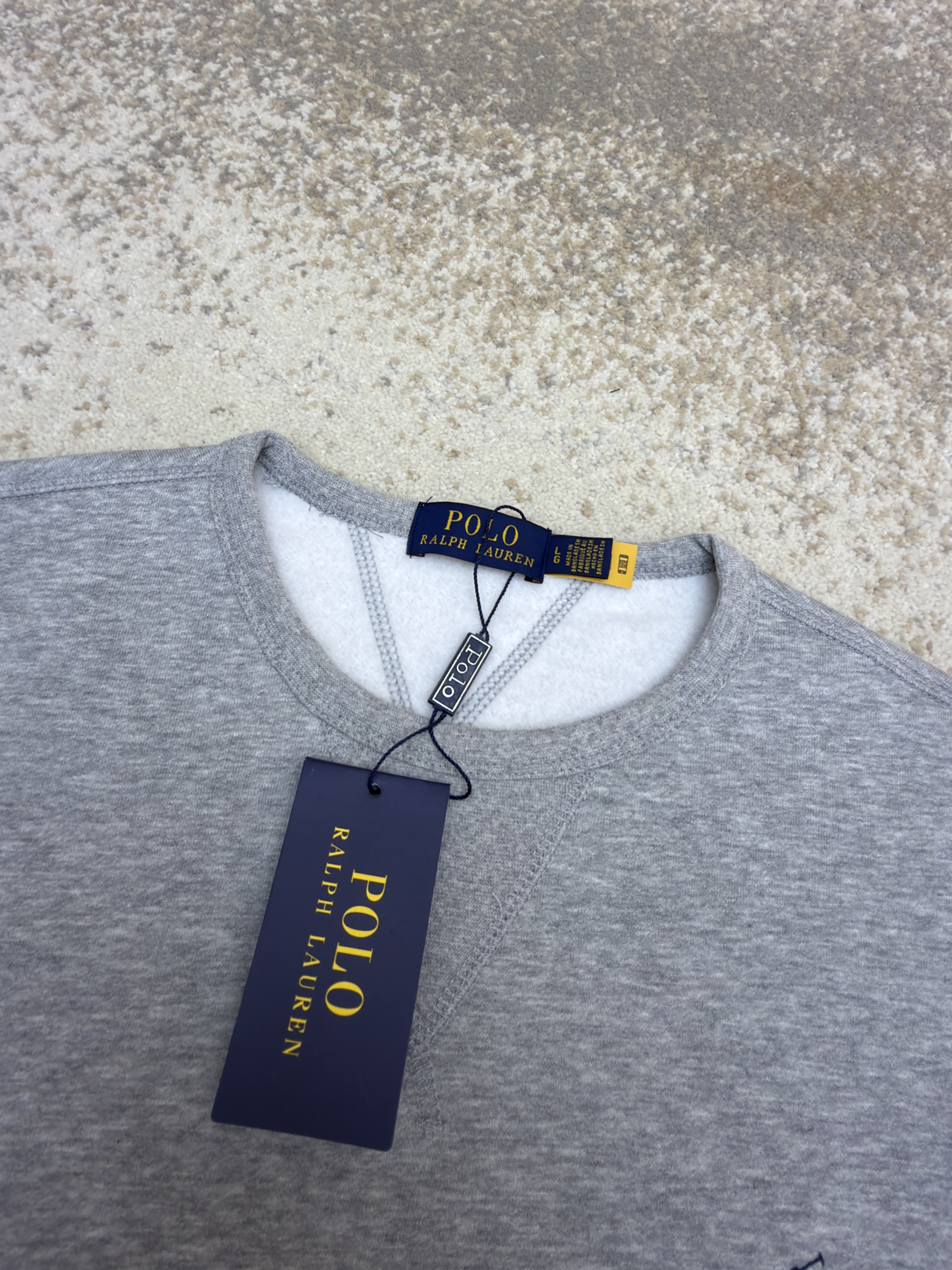 Ralph Lauren 拉夫劳伦 标识刺绣抓绒圆领卫衣 外套 长袖 秋冬 黑色 灰色 藏蓝色 白色 A7 710790783-005