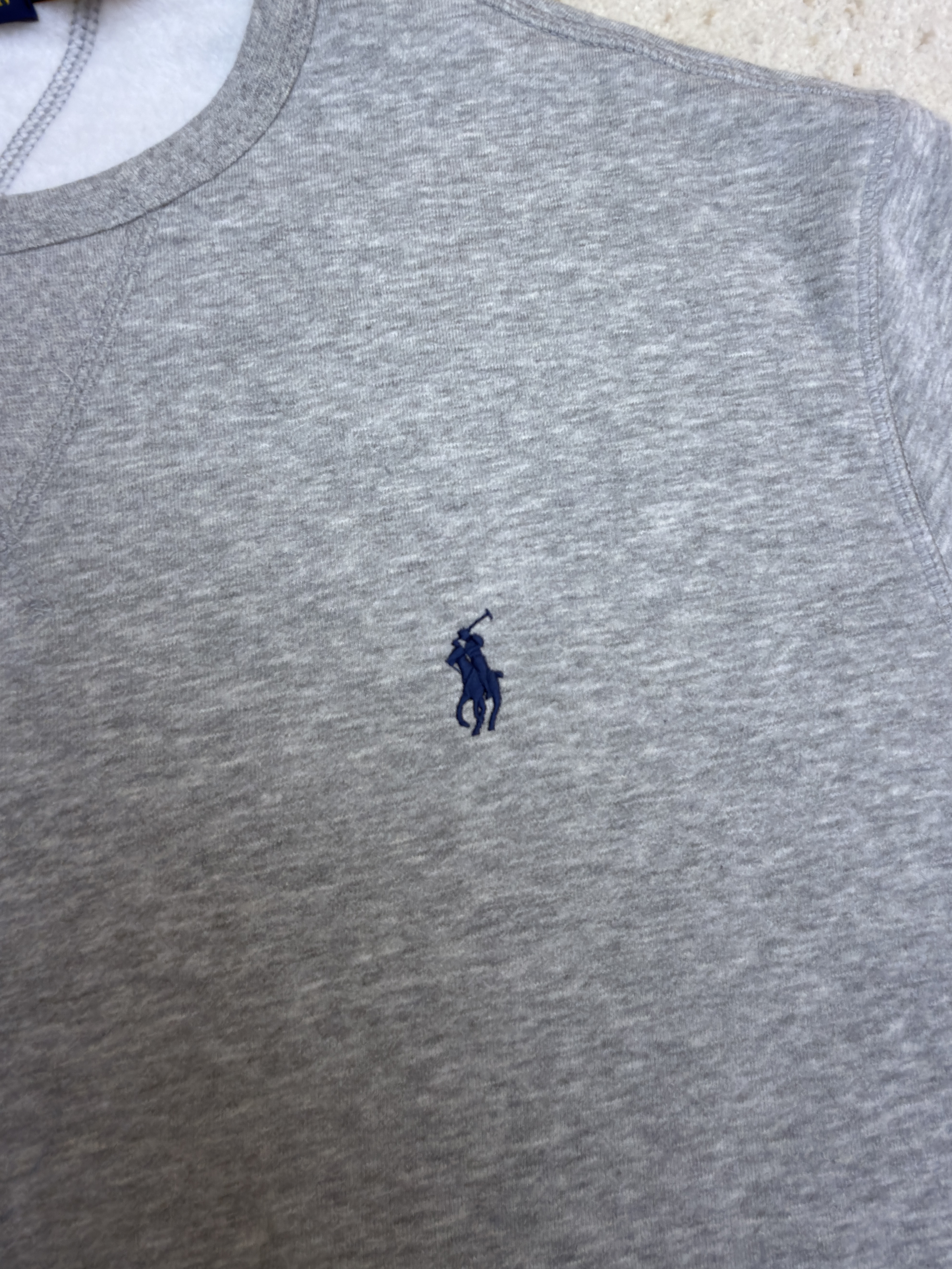Ralph Lauren 拉夫劳伦 标识刺绣抓绒圆领卫衣 外套 长袖 秋冬 黑色 灰色 藏蓝色 白色 A7 710790783-005