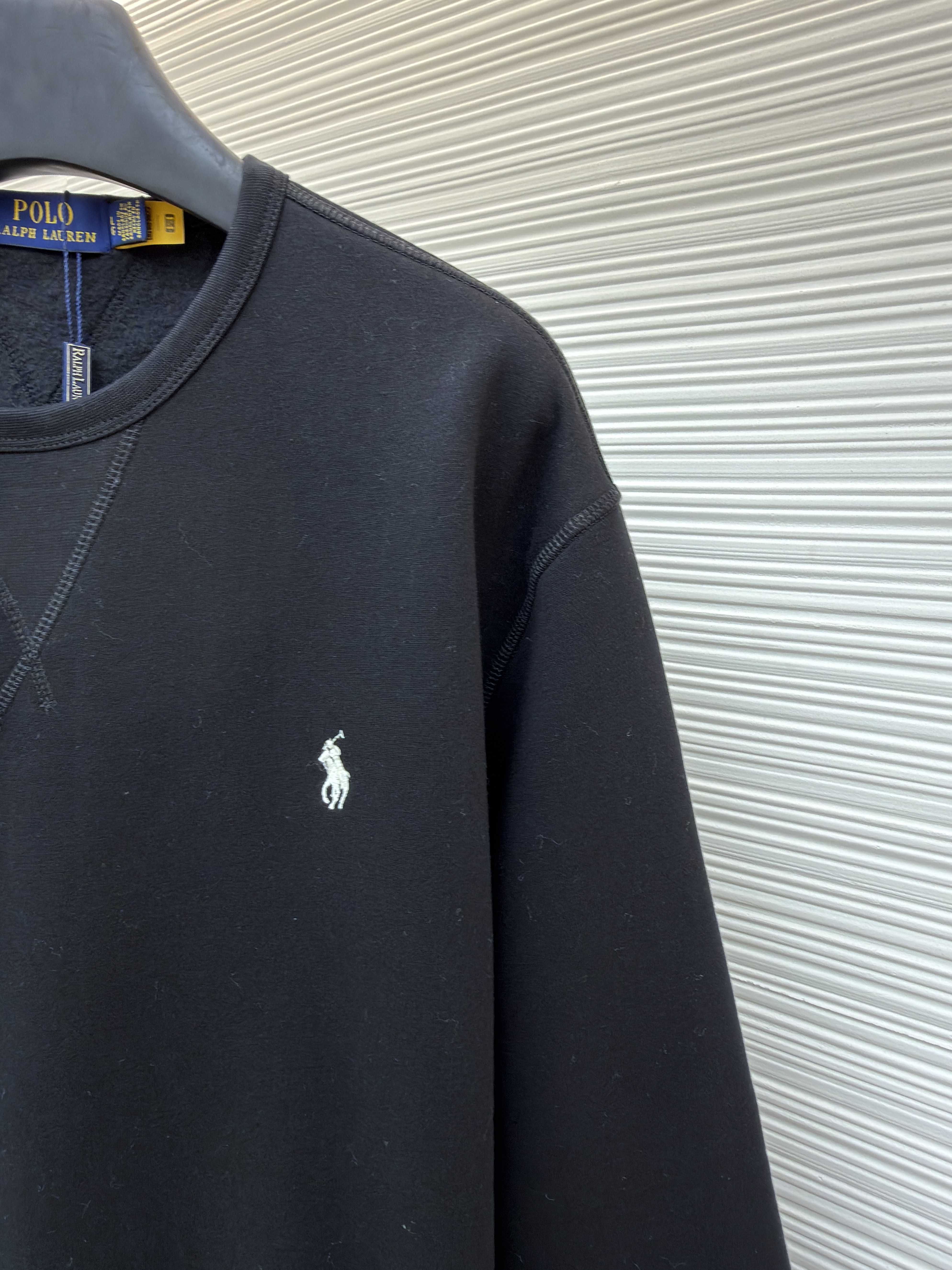 Ralph Lauren 拉夫劳伦 标识刺绣抓绒圆领卫衣 外套 长袖 秋冬 黑色 灰色 藏蓝色 白色 A7 710790783-005