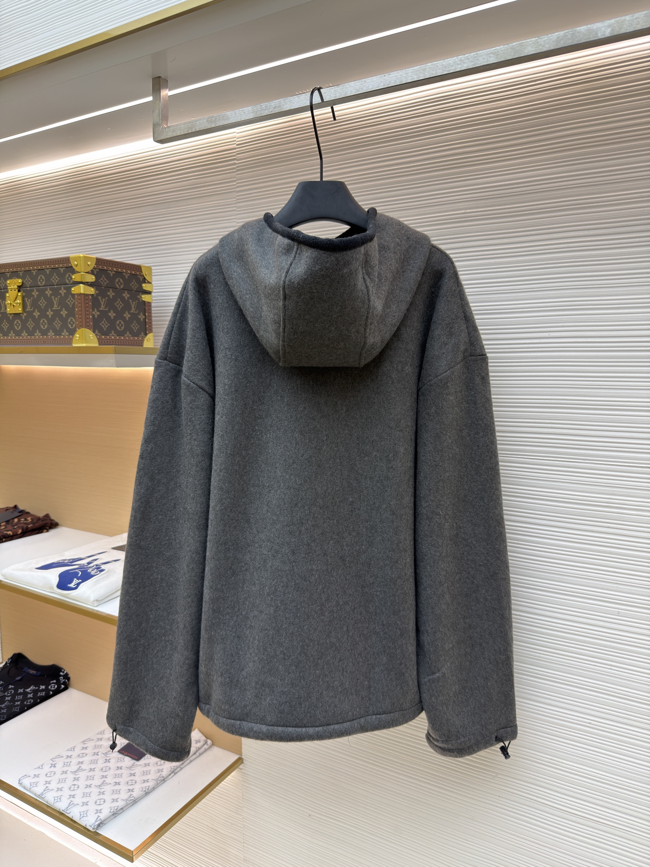 MIU MIU 缪缪 刺绣徽标拉链连帽卫衣 夹克 外套 长袖 灰色 B0 