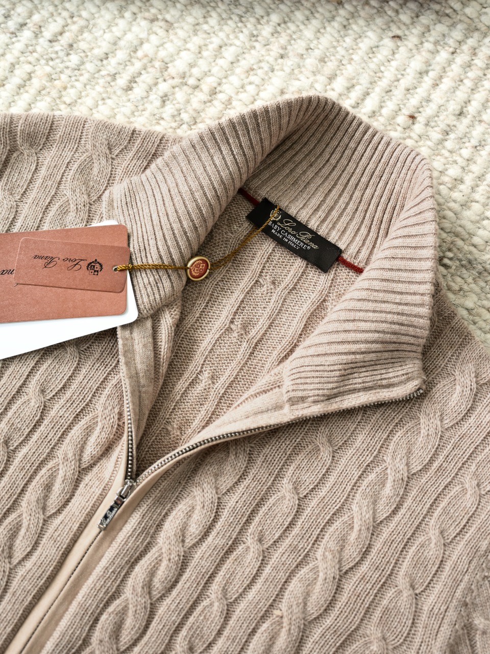  (Cable Knit) Loro Piana LP Men's Pure Cashmere Long-Sleeve Sweater 羊绒麻花长袖 -LP061-B0
