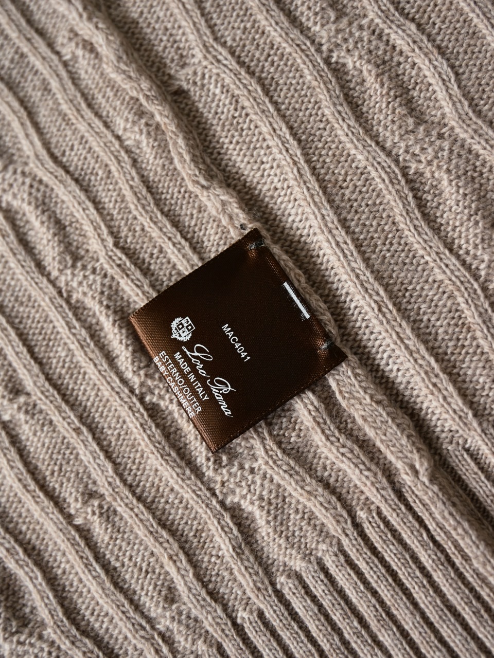  (Cable Knit) Loro Piana LP Men's Pure Cashmere Long-Sleeve Sweater 羊绒麻花长袖 -LP061-B0