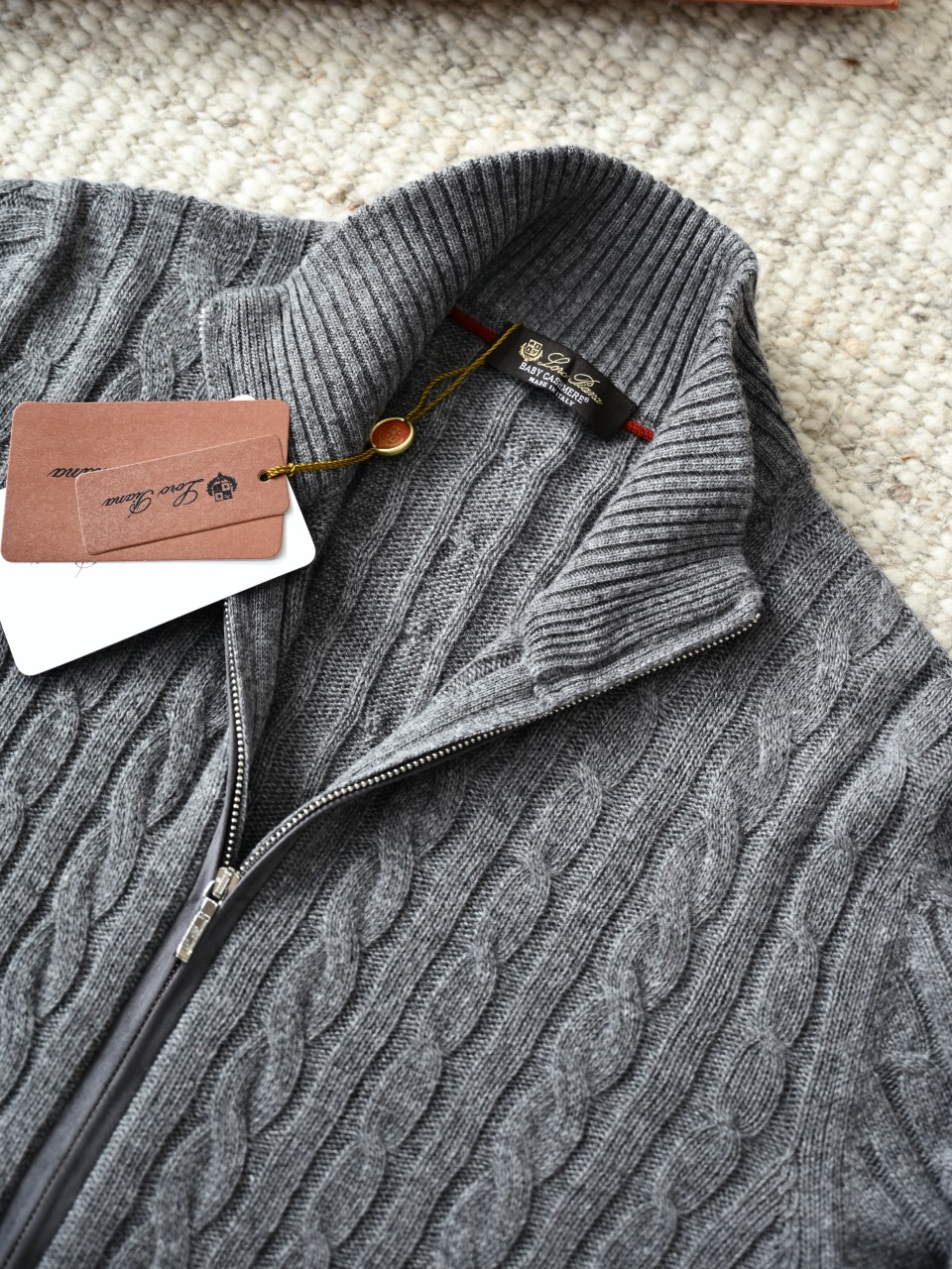  (Cable Knit) Loro Piana LP Men's Pure Cashmere Long-Sleeve Sweater 羊绒麻花长袖 -LP061-B0