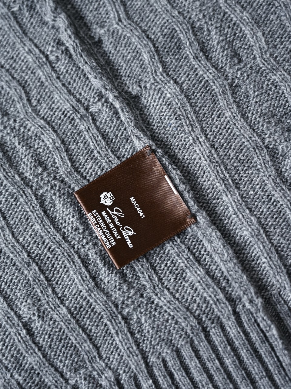  (Cable Knit) Loro Piana LP Men's Pure Cashmere Long-Sleeve Sweater 羊绒麻花长袖 -LP061-B0