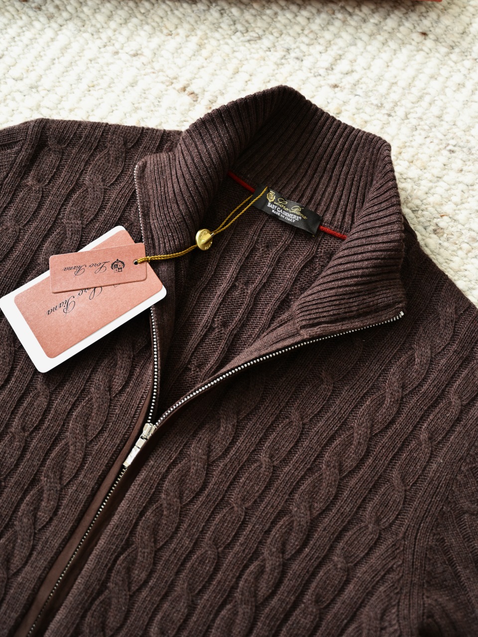  (Cable Knit) Loro Piana LP Men's Pure Cashmere Long-Sleeve Sweater 羊绒麻花长袖 -LP061-B0