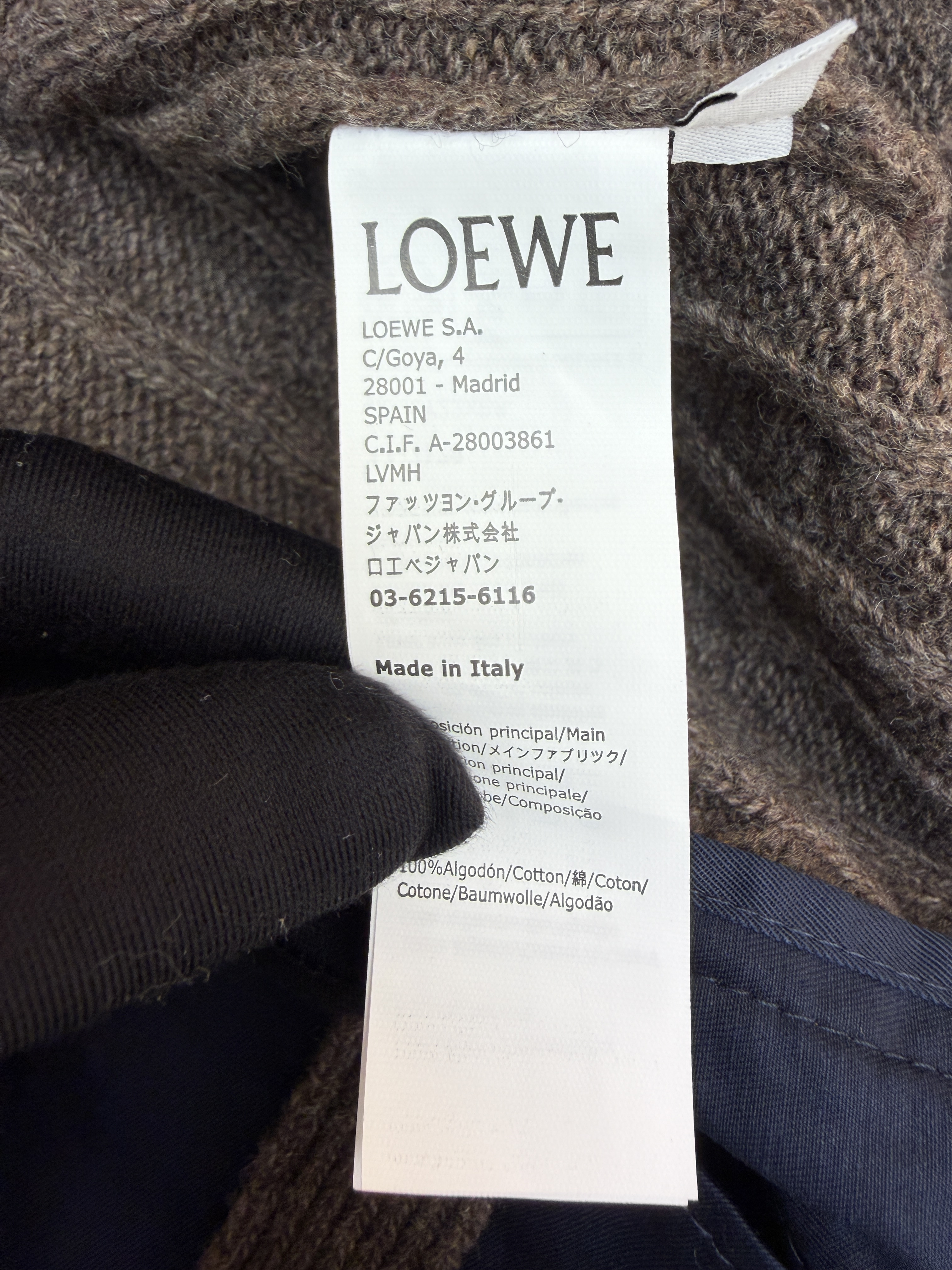 LOEWE 罗意威 刺绣羊毛混搭衬衫 毛衣 针织衫 外套 长袖 蓝色 棕色 B5
