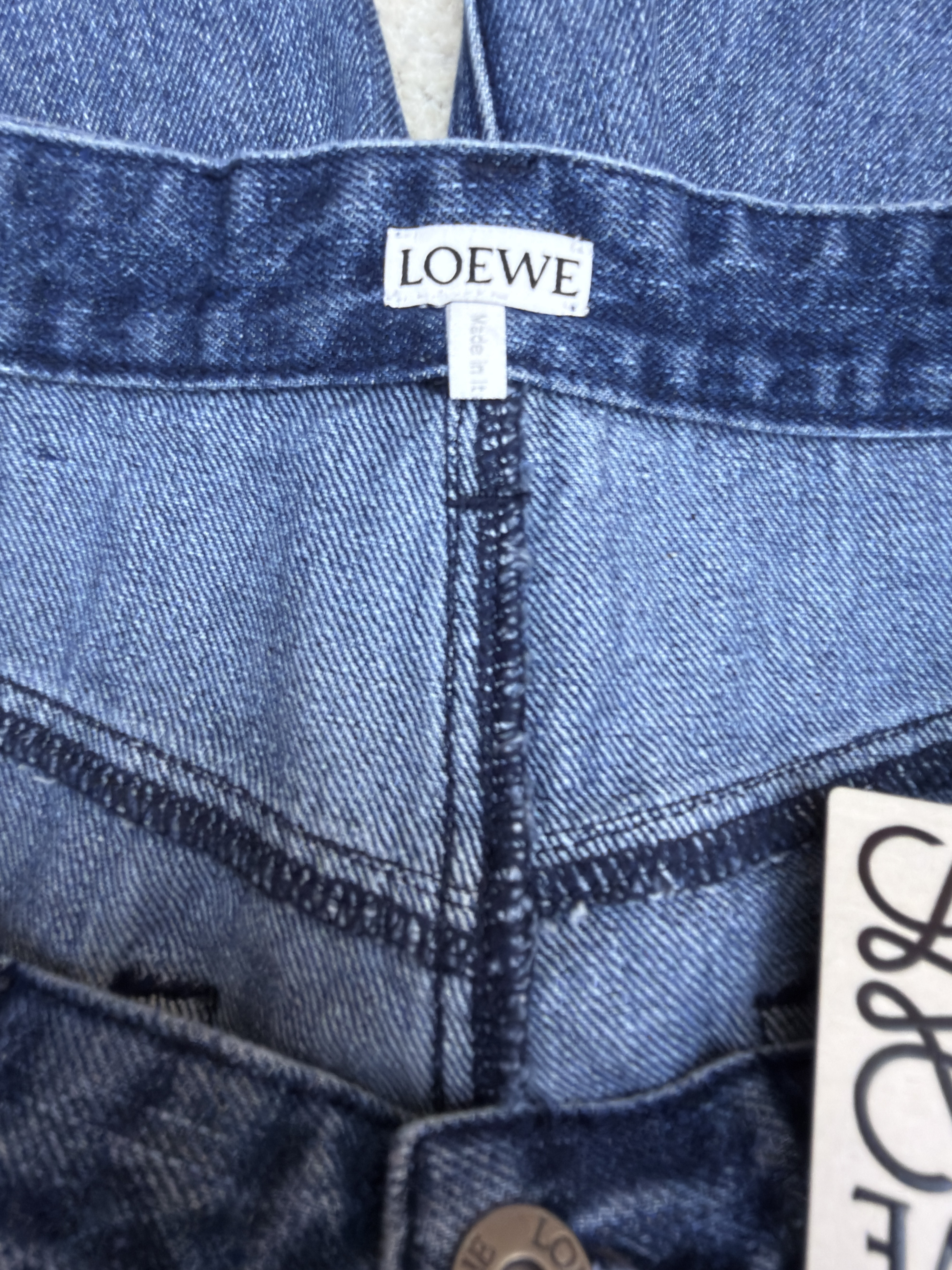 Loewe 罗意威 满饰刺绣直筒牛仔裤 长裤 裤子 蓝色 B5