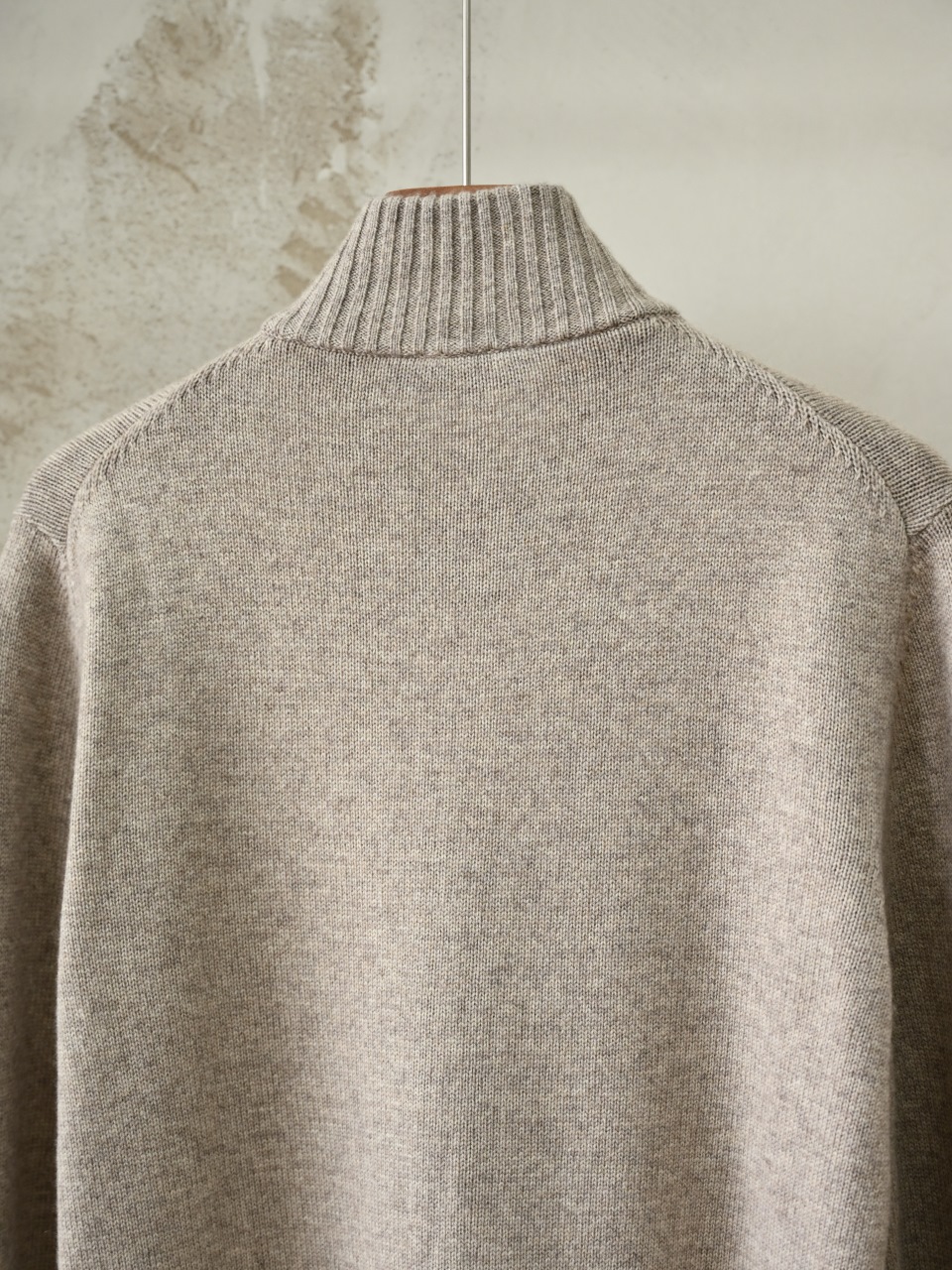 （Ribbed collar）Loro Piana LP Men's Pure Cashmere Zip-Front Long-Sleeve Sweater 拉链 羊绒 螺纹 长袖 -LP062-B0