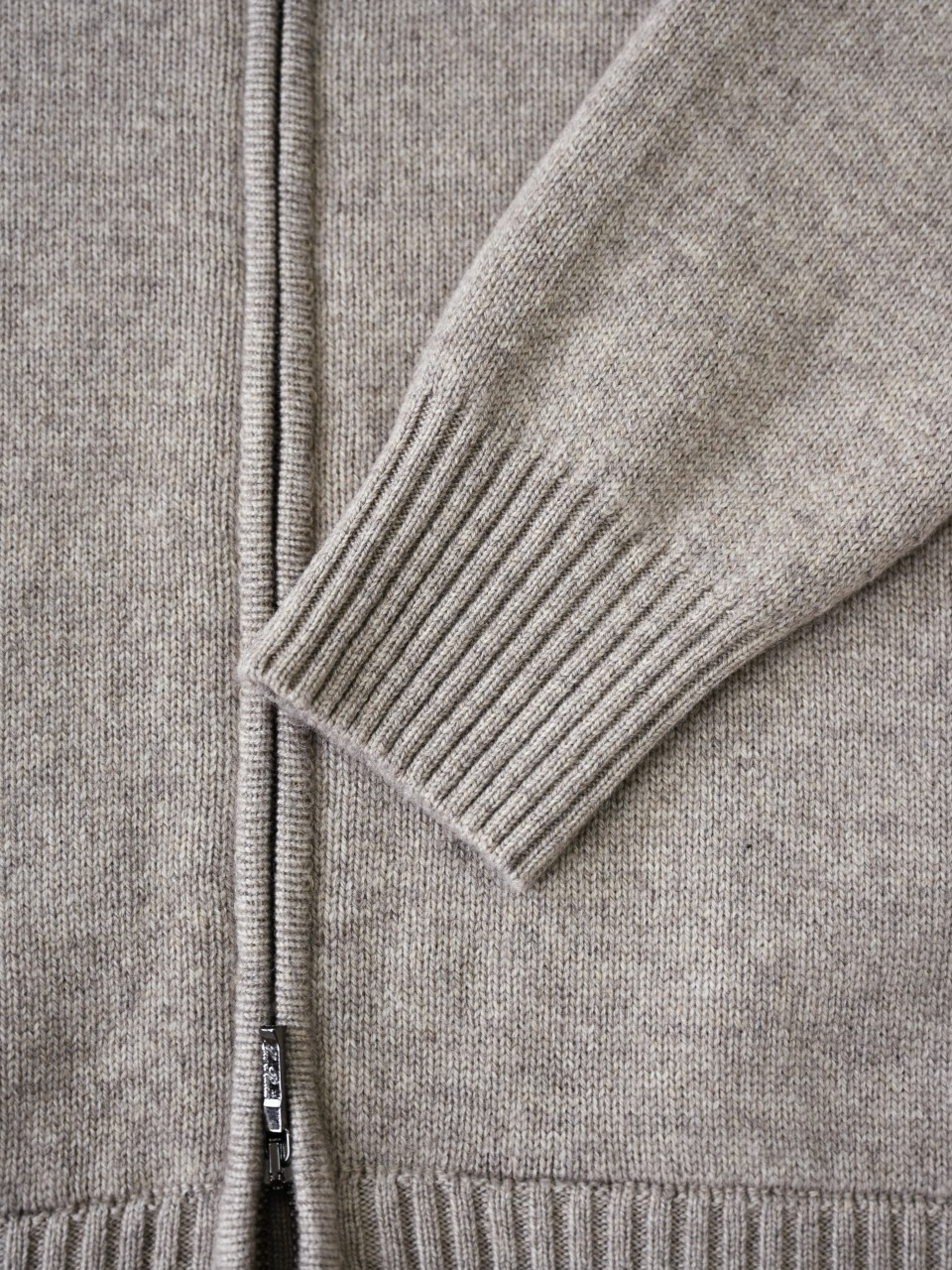 （Ribbed collar）Loro Piana LP Men's Pure Cashmere Zip-Front Long-Sleeve Sweater 拉链 羊绒 螺纹 长袖 -LP062-B0