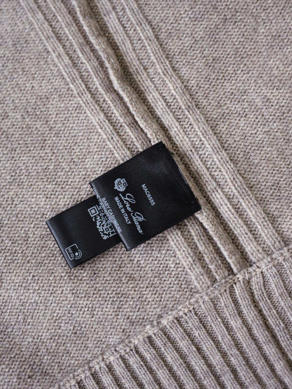 （Ribbed collar）Loro Piana LP Men's Pure Cashmere Zip-Front Long-Sleeve Sweater 拉链 羊绒 螺纹 长袖 -LP062-B0