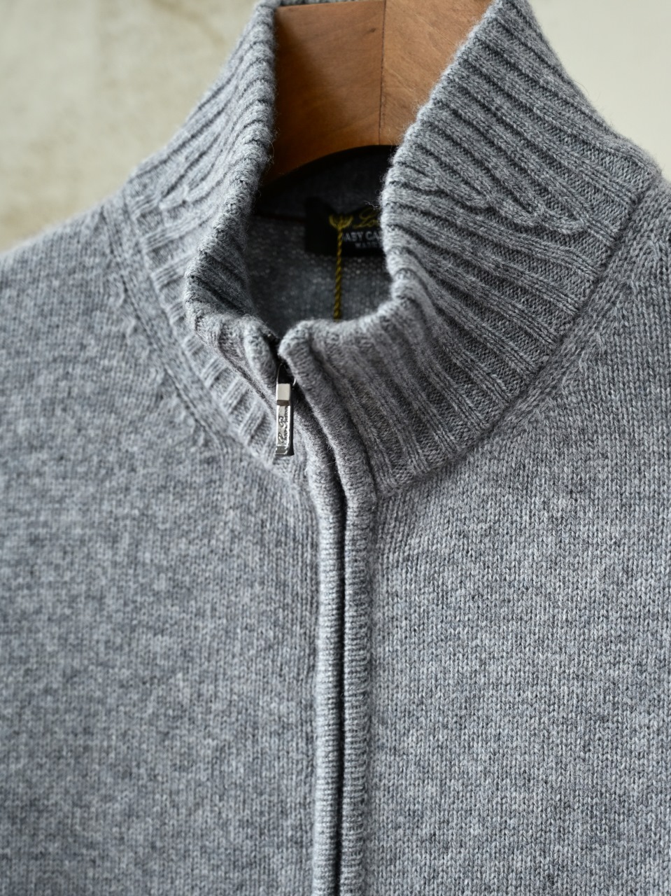 （Ribbed collar）Loro Piana LP Men's Pure Cashmere Zip-Front Long-Sleeve Sweater 拉链 羊绒 螺纹 长袖 -LP062-B0
