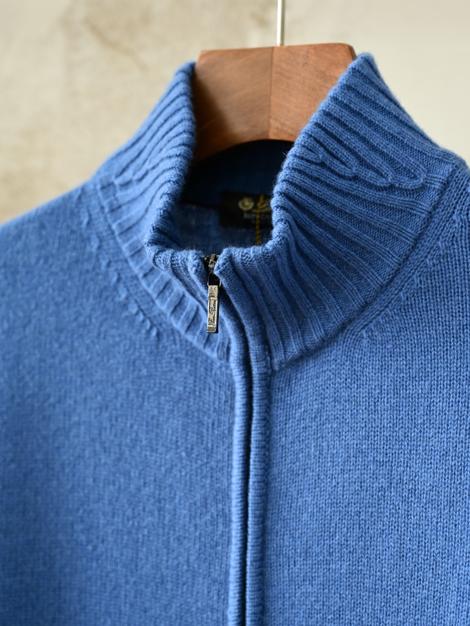 （Ribbed collar）Loro Piana LP Men's Pure Cashmere Zip-Front Long-Sleeve Sweater 拉链 羊绒 螺纹 长袖 -LP062-B0