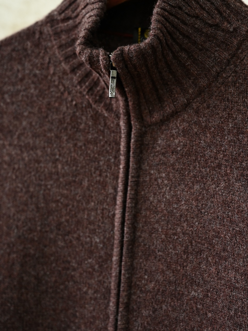 （Ribbed collar）Loro Piana LP Men's Pure Cashmere Zip-Front Long-Sleeve Sweater 拉链 羊绒 螺纹 长袖 -LP062-B0