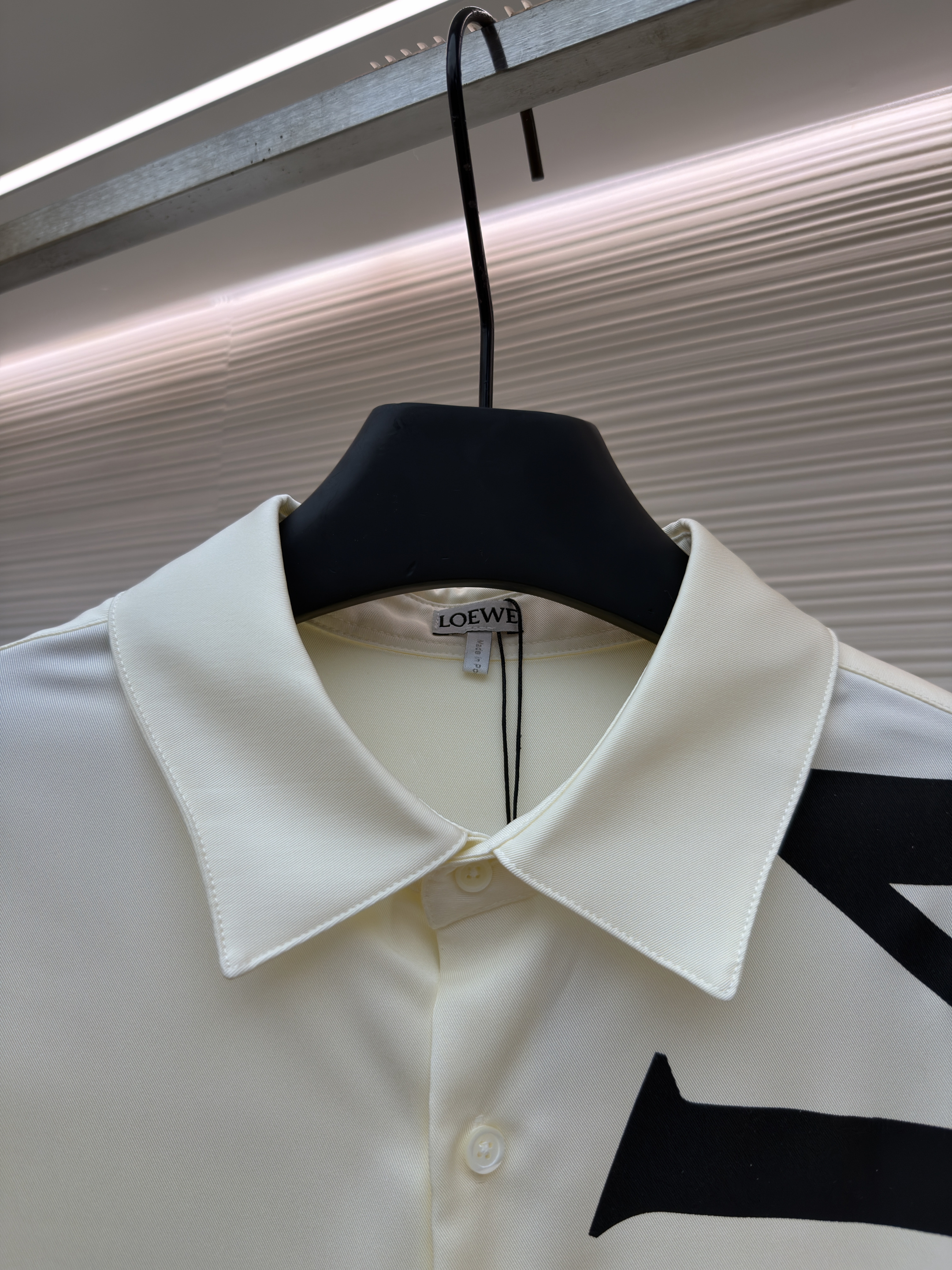 LOEWE 罗意威 印花丝绸衬衫 外套 长袖 秋冬 白色 B0