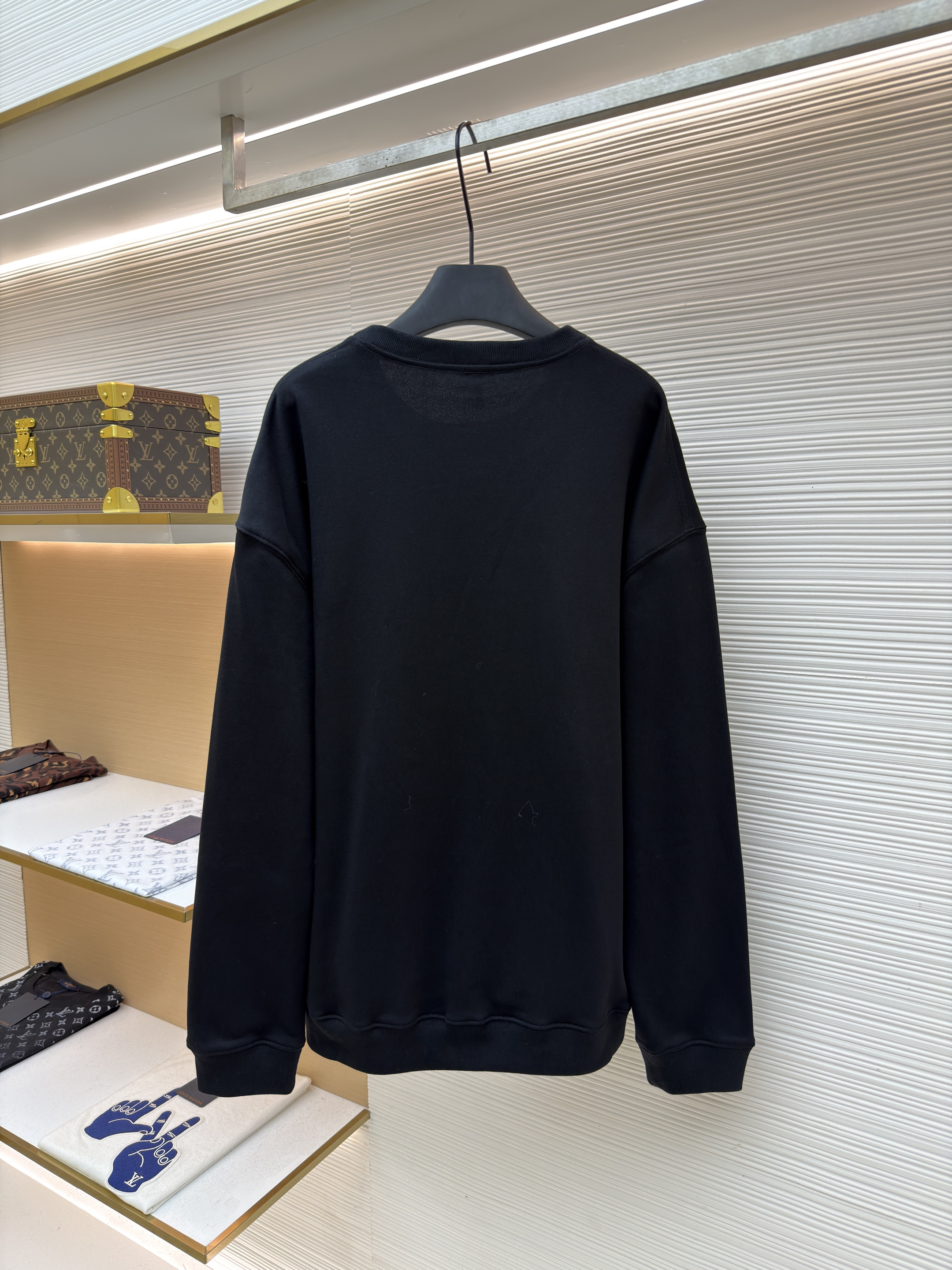 LOEWE 罗意威 刺绣圆领卫衣 外套 长袖 秋冬 蓝色 黑色 A7