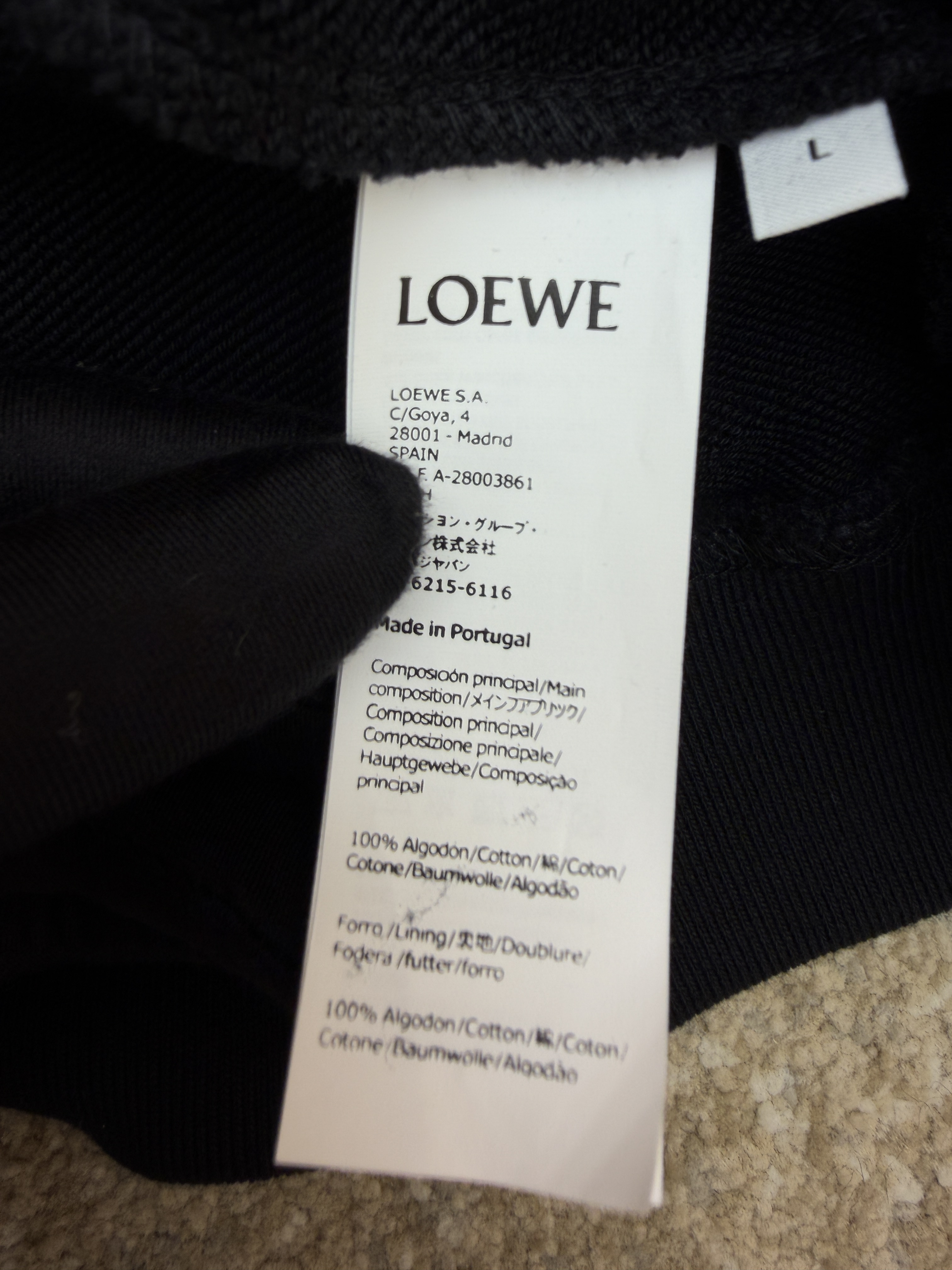LOEWE 罗意威 刺绣圆领卫衣 外套 长袖 秋冬 蓝色 黑色 A7