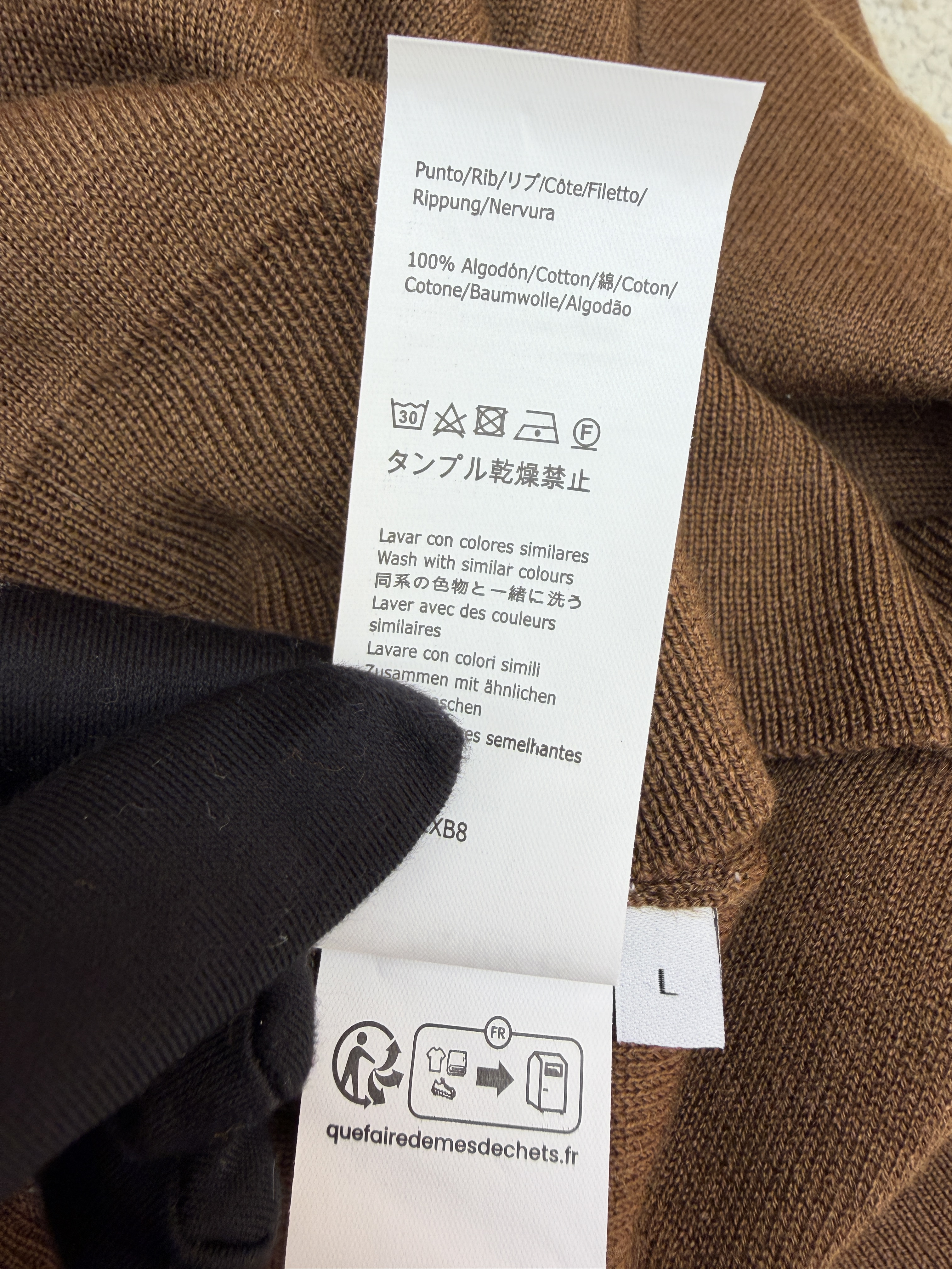 LOEWE 罗意威 皮革拉链连帽毛衣 针织衫 外套 长袖 黑色 棕色 B0