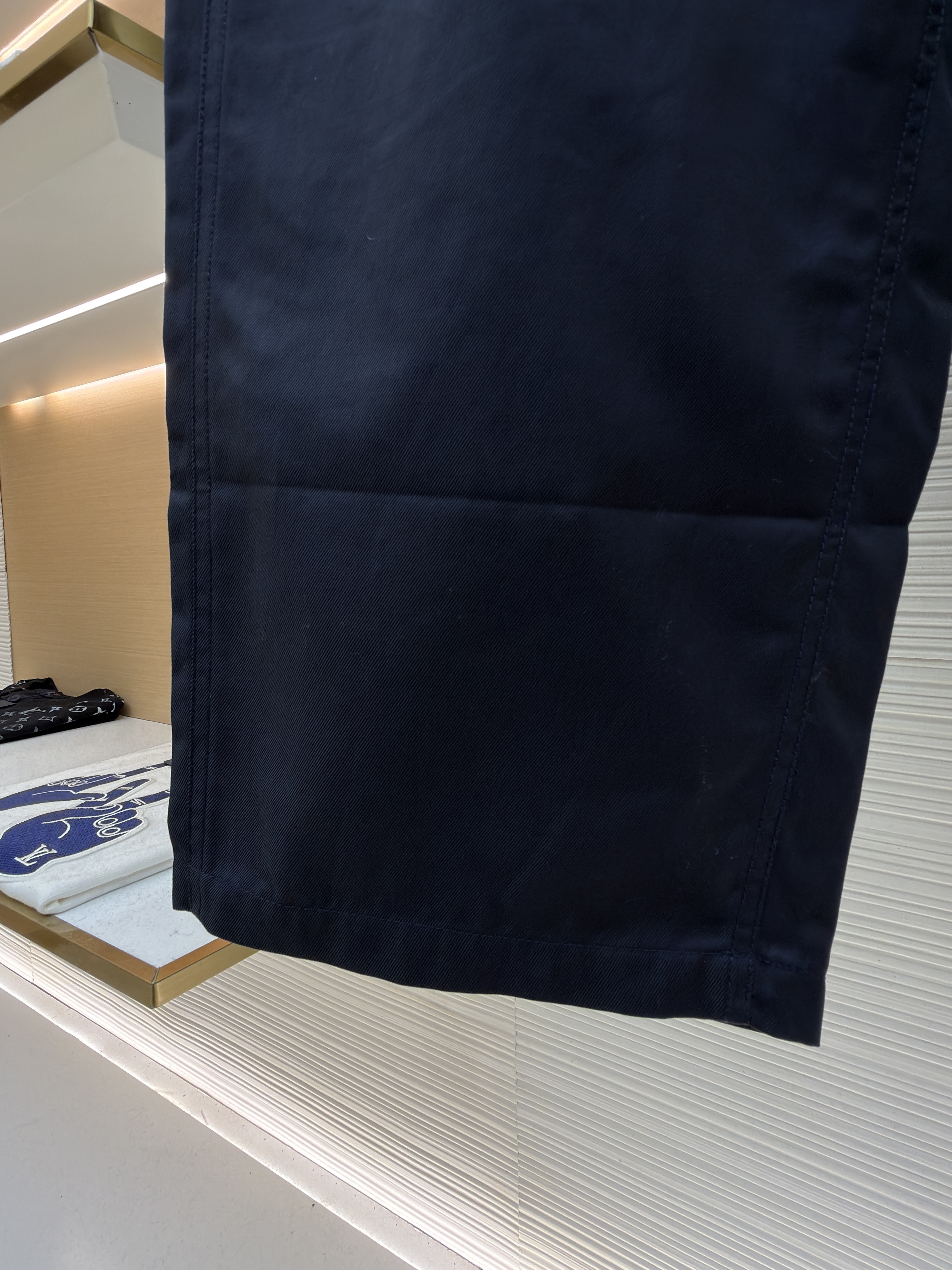 Loewe 罗意威 棉质斜纹布工装裤 长裤 裤子 休闲裤 藏蓝色 B0