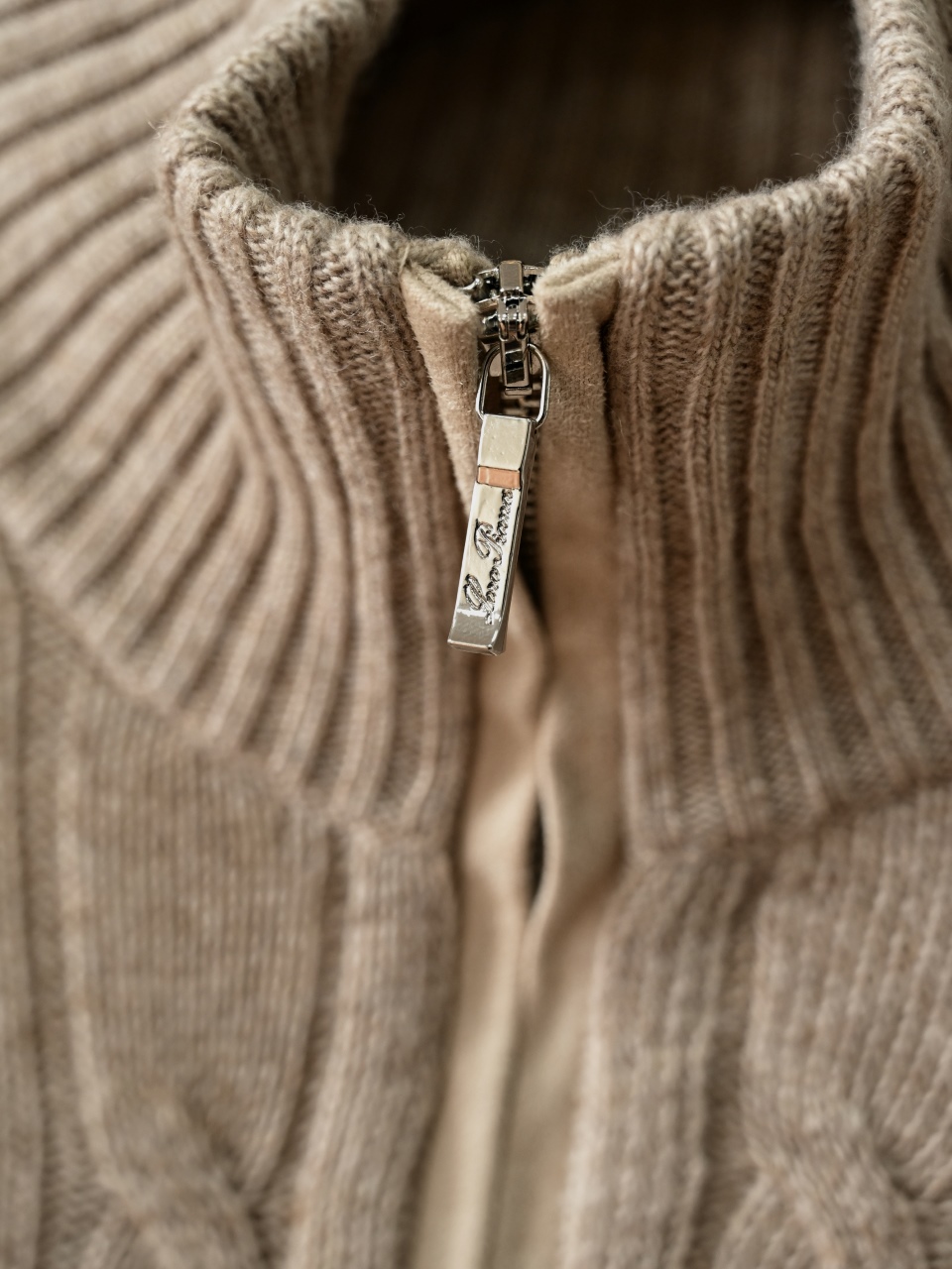 （Half-zip cable-knit）Loro Piana LP Men's Pure Cashmere Long-Sleeve Sweater 半拉链 麻花 长袖 -LP062-B0
